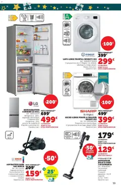 Hyper U - Prévisualisation de Hyper U - Noël à prix bas valide à partir de 02.12.2025 | Page: 39 | Produits: Réfrigérateur, Congélateur, Aspirateur, Balai