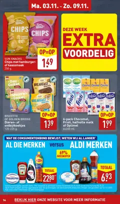 Aldi - Folder week 45 - Voorbeeld van een folder van Aldi, geldig van 03.11.2025 | Pagina: 14 | Producten: Robijn, Granen, Ketchup, Hamburger