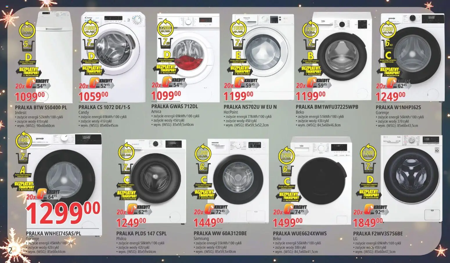 E.Leclerc Gazetka - Warszawa Bielany od 18.11.2025 | Strona: 2 | Produkty: Pralka