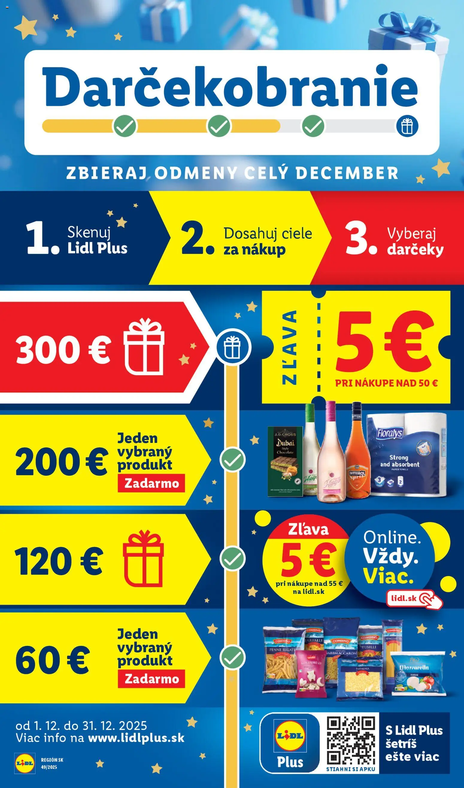 Nové Lidl akcie – leták je platný od 18.12.2025 | Strana: 104 | Produkty: Penne, Fusilli, Mozzarella, Tarhoňa