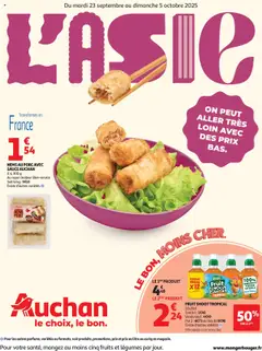 Auchan - L'Asie, on peut aller très loin avec des prix bas - Voorbeeld van een folder van Auchan, geldig van 23.09.2025