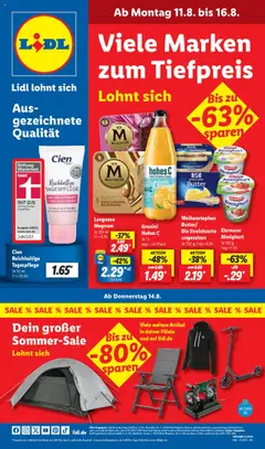 Lidl Prospekt Marne gültig ab dem 11.08.2025