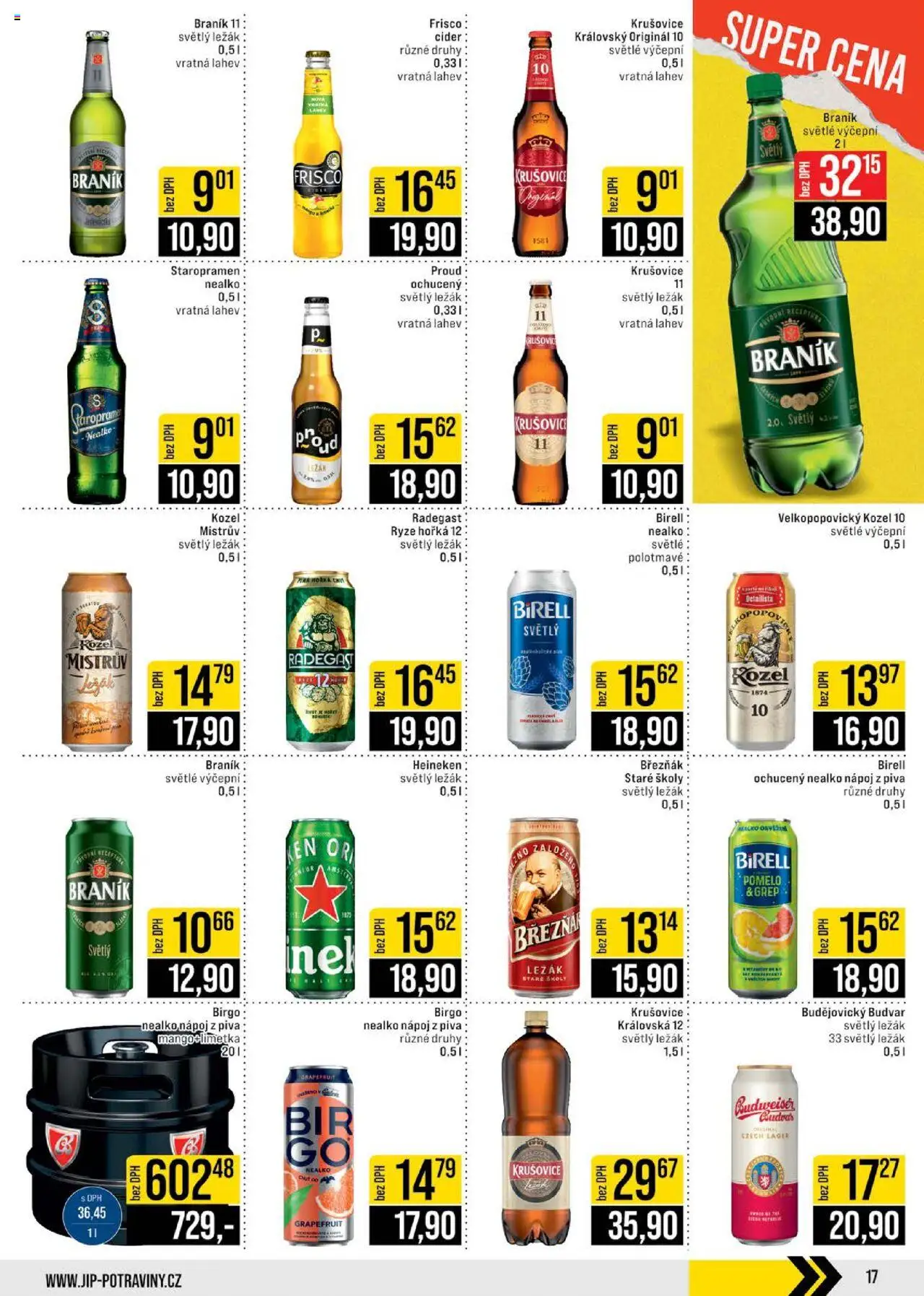 Jip leták - Cash & Carry od 22.10.2025 | Strana: 17 | Produkty: Birell, Grep, Velkopopovický Kozel, Radegast