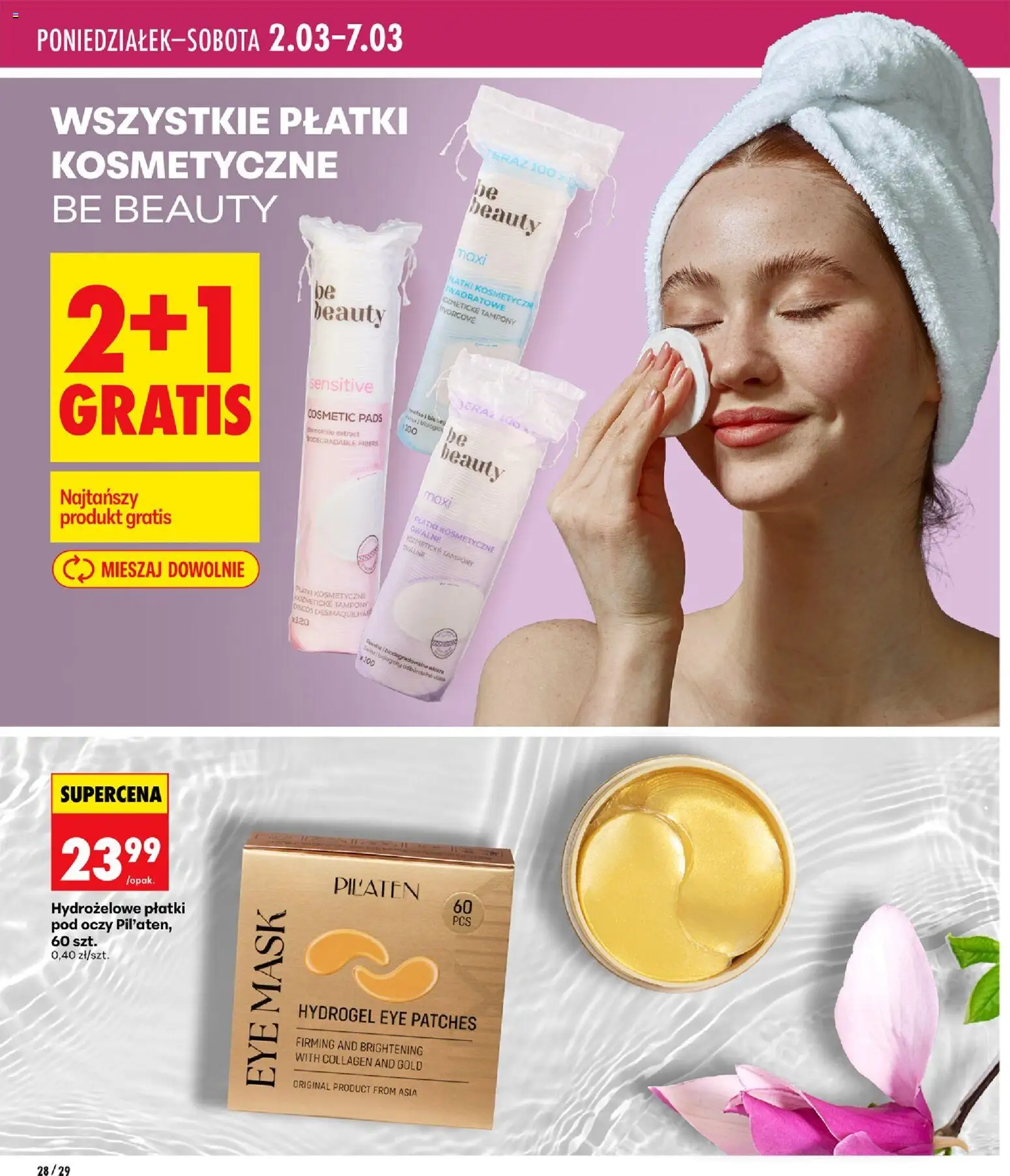 Biedronka gazetka - Twoje piękne strony od 26.02.2026 | Strona: 28 | Produkty: Tampony, Be beauty, Płatki kosmetyczne, Płatki