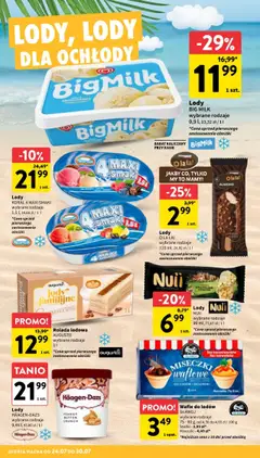 Intermarche Gazetka od 24.07.2025 | Strona: 20 | Produkty: Wafle, Chrupki, Lody koral, Lody