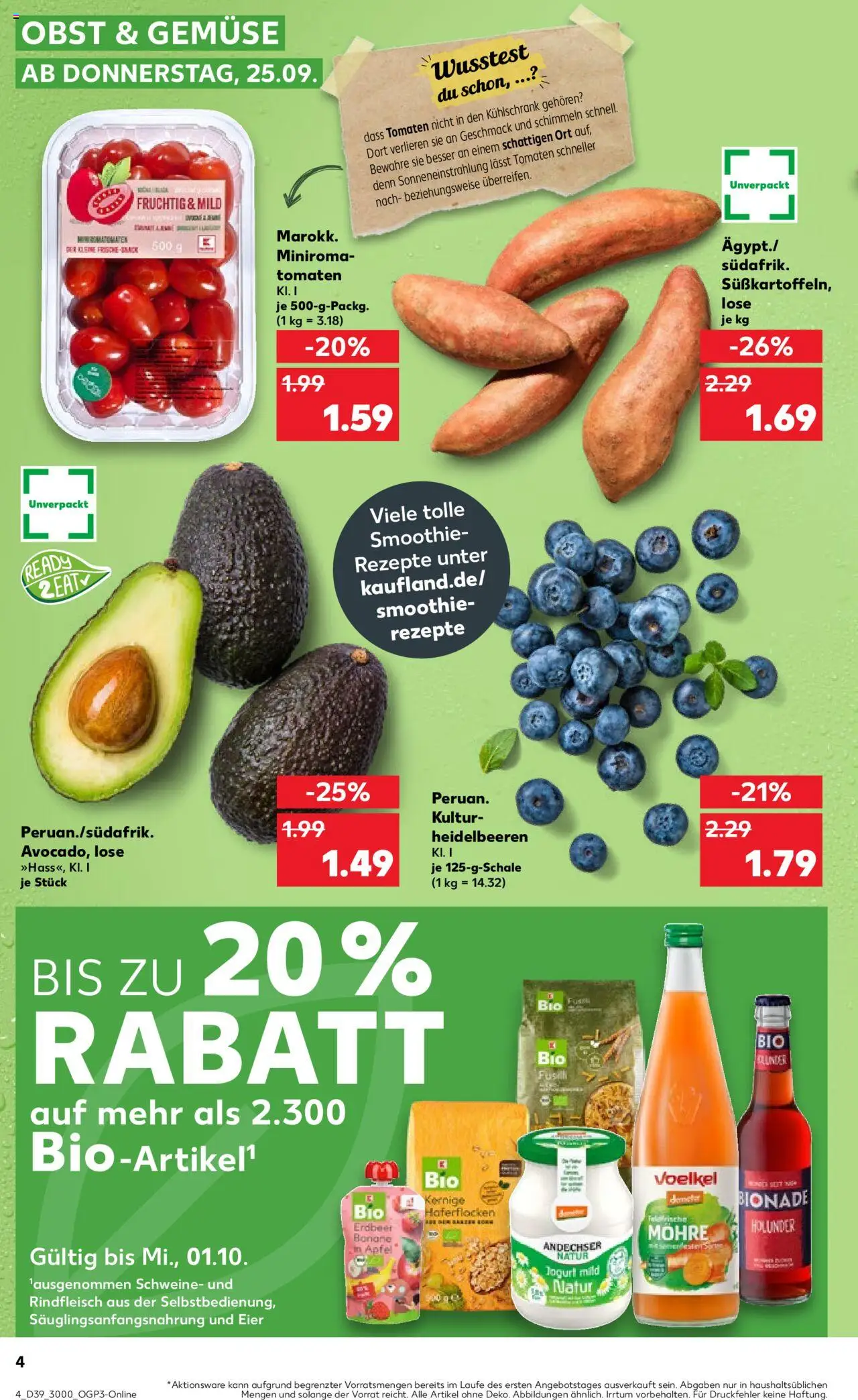 Kaufland prospekt Speyer	 – gültig ab 25.09.2025 | Seite: 4 | Produkte: Tomaten, Avocado, Pasta, Rindfleisch