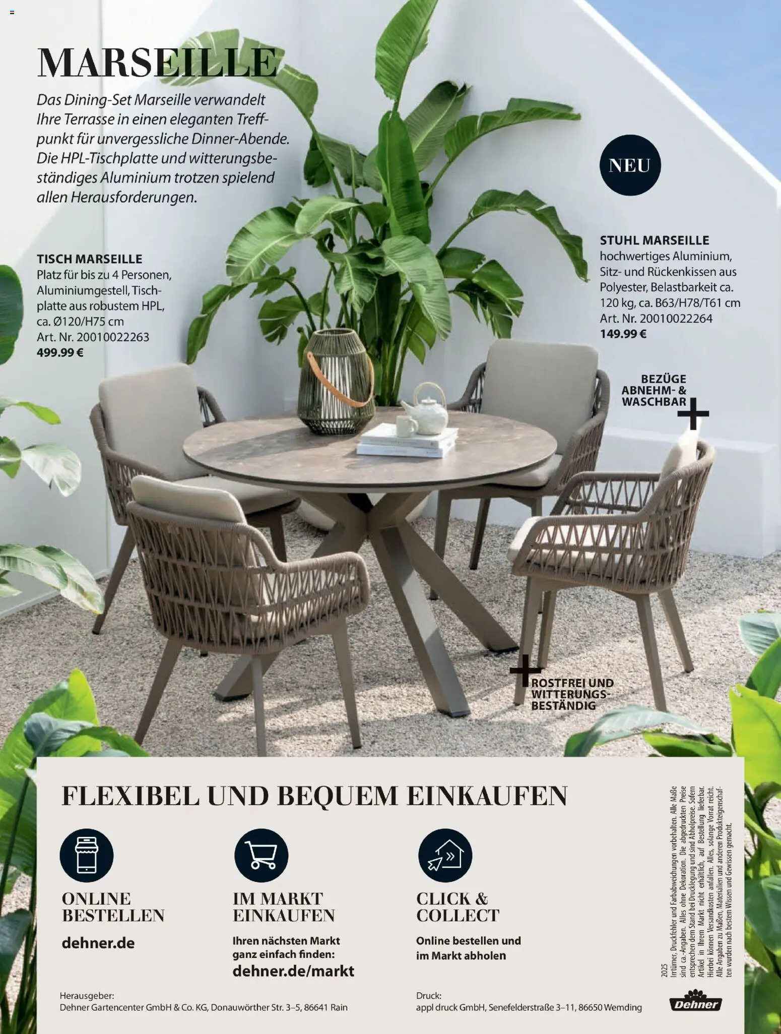 Dehner Gartenmöbel Trends 2026 – gültig ab 29.01.2026 | Seite: 36 | Produkte: Tisch, Stuhl