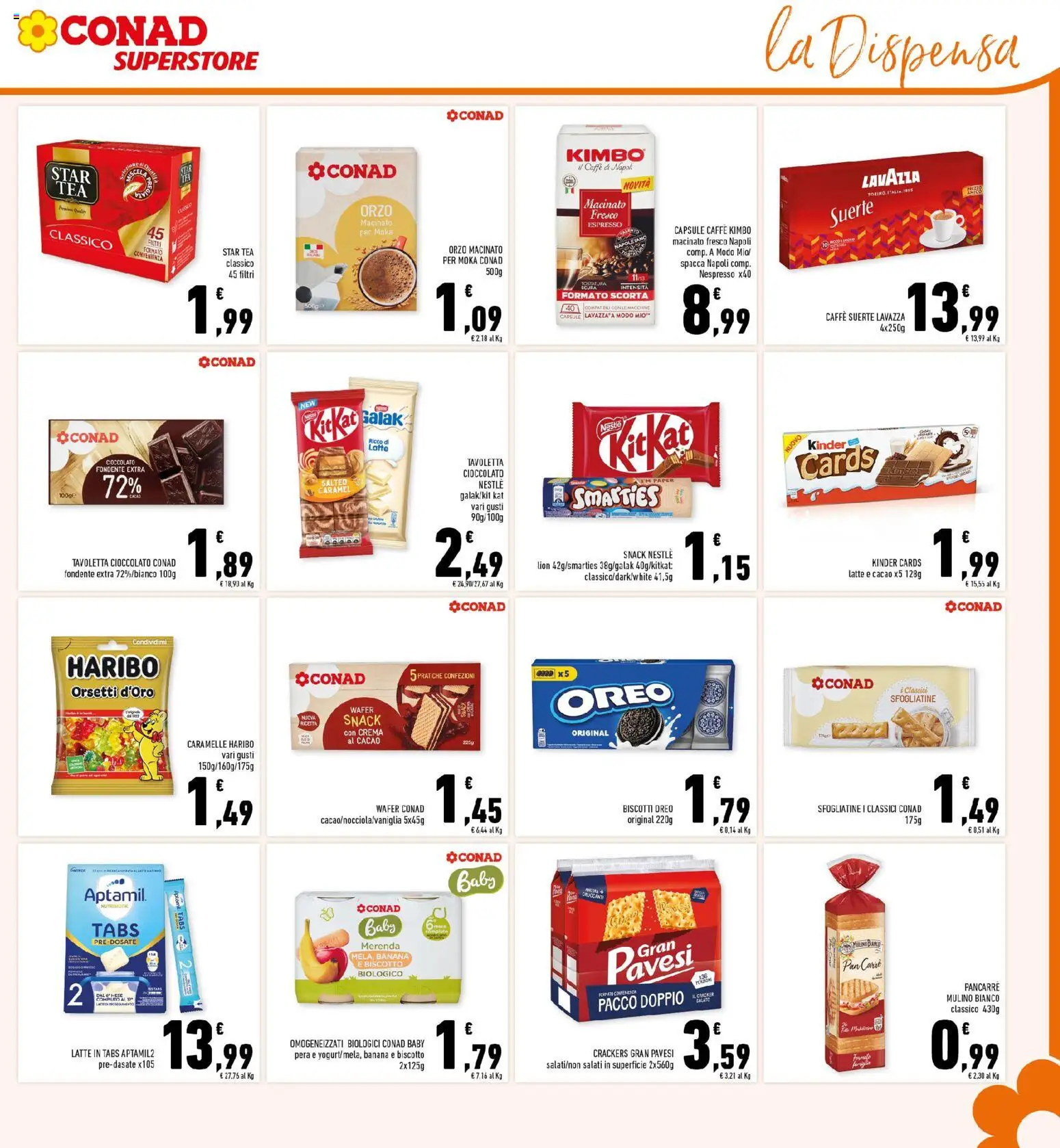 Volantino Conad del 22.04.2026 | Pagina: 19 | Prodotti: Crema, Cioccolato, Biscotti, Crackers