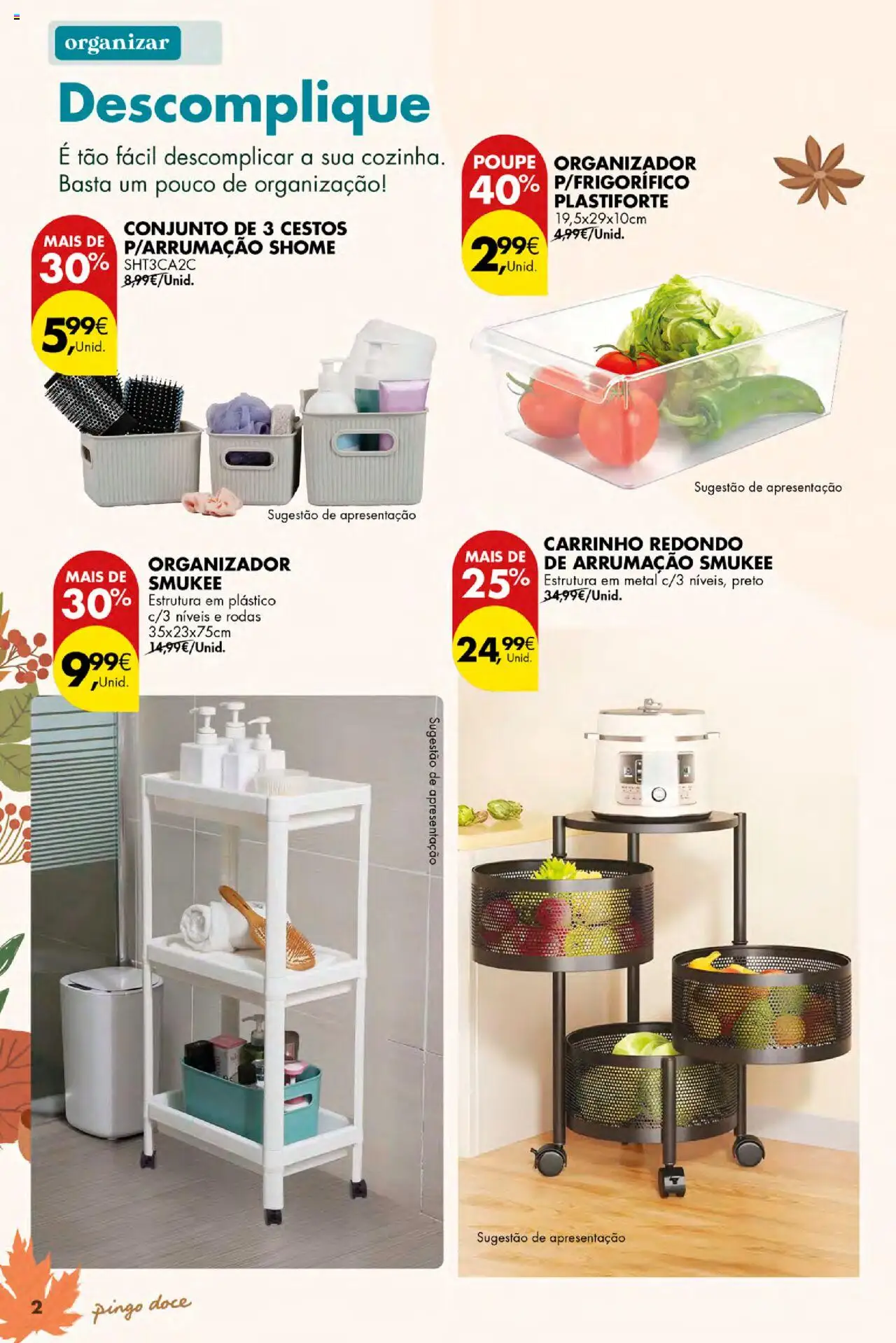 Pingo Doce - De Bazar Outono Açores │ válido de 16.10.2025 | Página: 2 | Produtos: Organizador