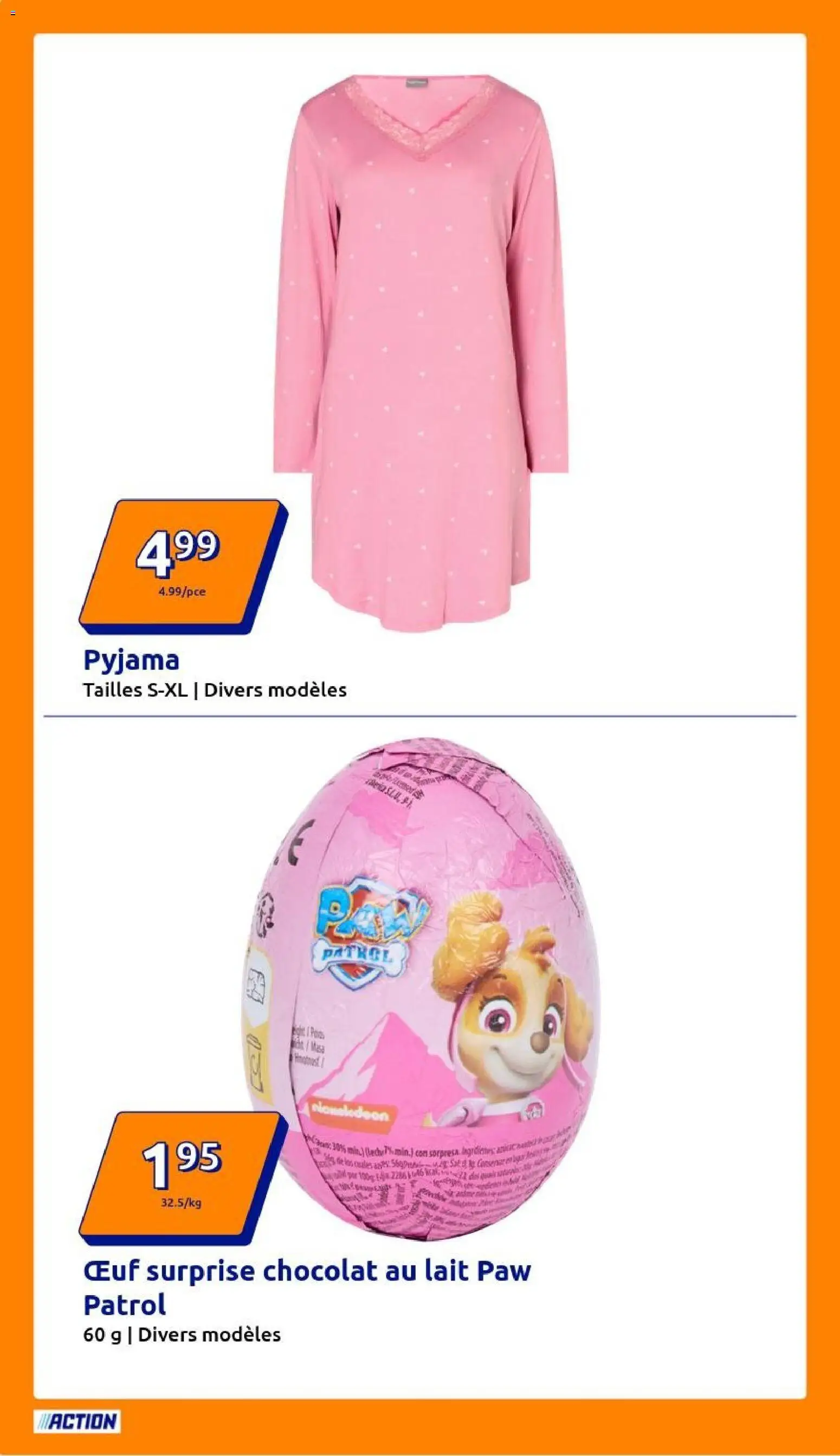 {H1} | Page: 18 | Produits: Lait, Chocolat, Pyjama