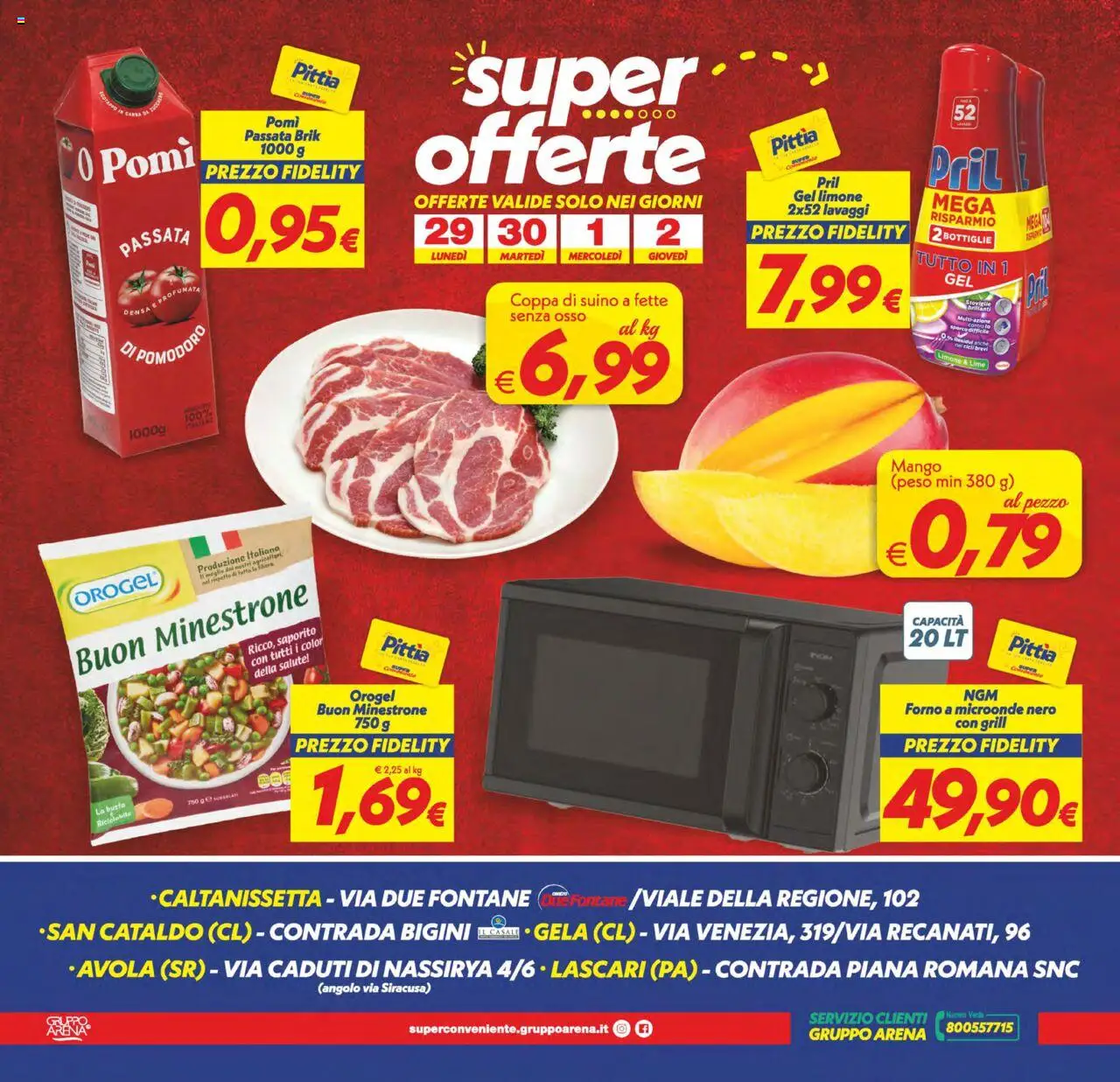 Volantino SuperConveniente del 23.09.2025 | Pagina: 28 | Prodotti: Microonde, Suino, Pomodoro, Forno