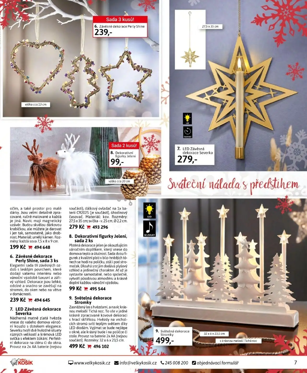 Velký Košík katalog říjen od 01.10.2025 | Strana: 7 | Produkty: Jelen, Stůl, LED, Dekorace