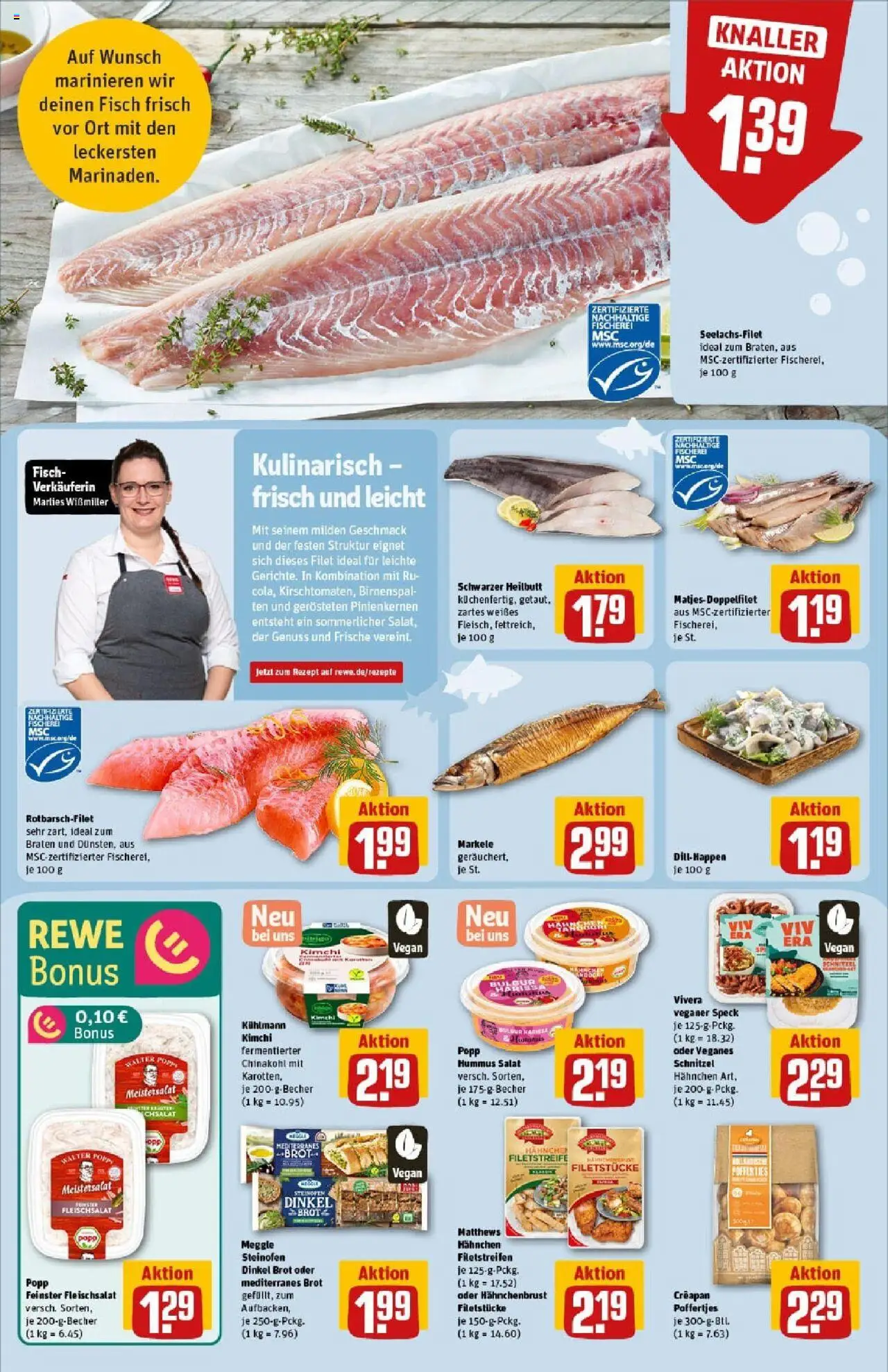 Rewe prospekt Bitburg	 - gültig ab dem 22.06.2025 | Seite: 14 | Produkte: Hahnchen, Fisch, Chinakohl, Brot
