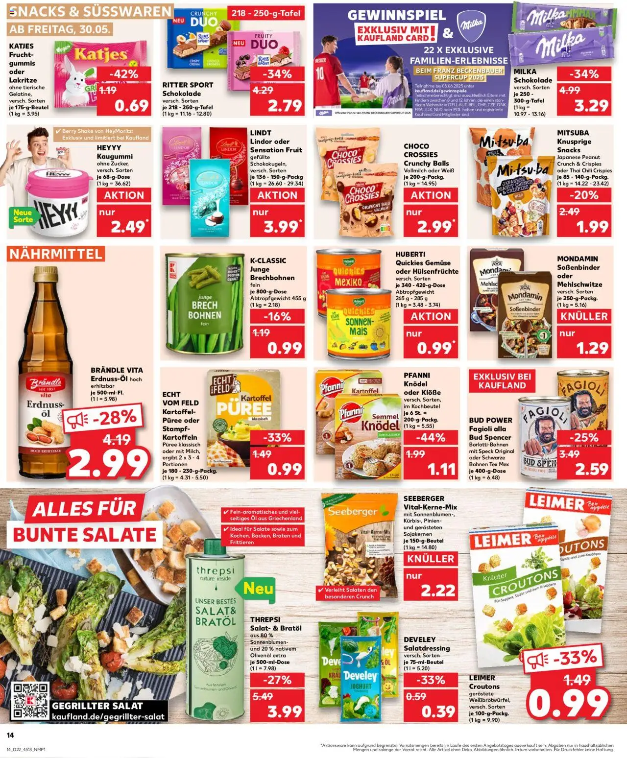 Kaufland Prospekt 	 - gültig ab dem 30.05.2025 | Seite: 14 | Produkte: Ritter sport, Katjes, Dressing, Salat