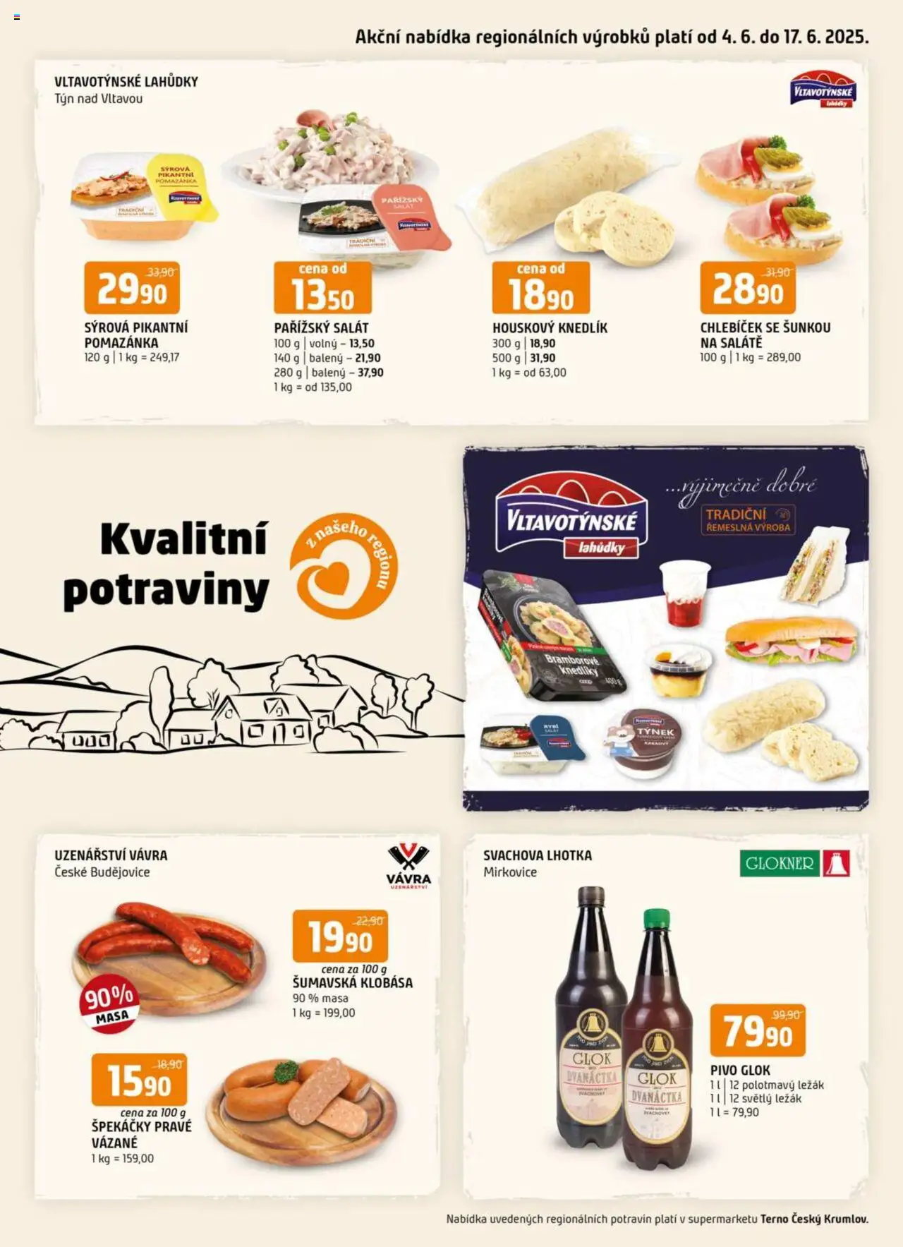 Terno leták - Český Krumlov od 04.06.2025 | Strana: 16 | Produkty: Pivo, Salát, Klobása, Potraviny