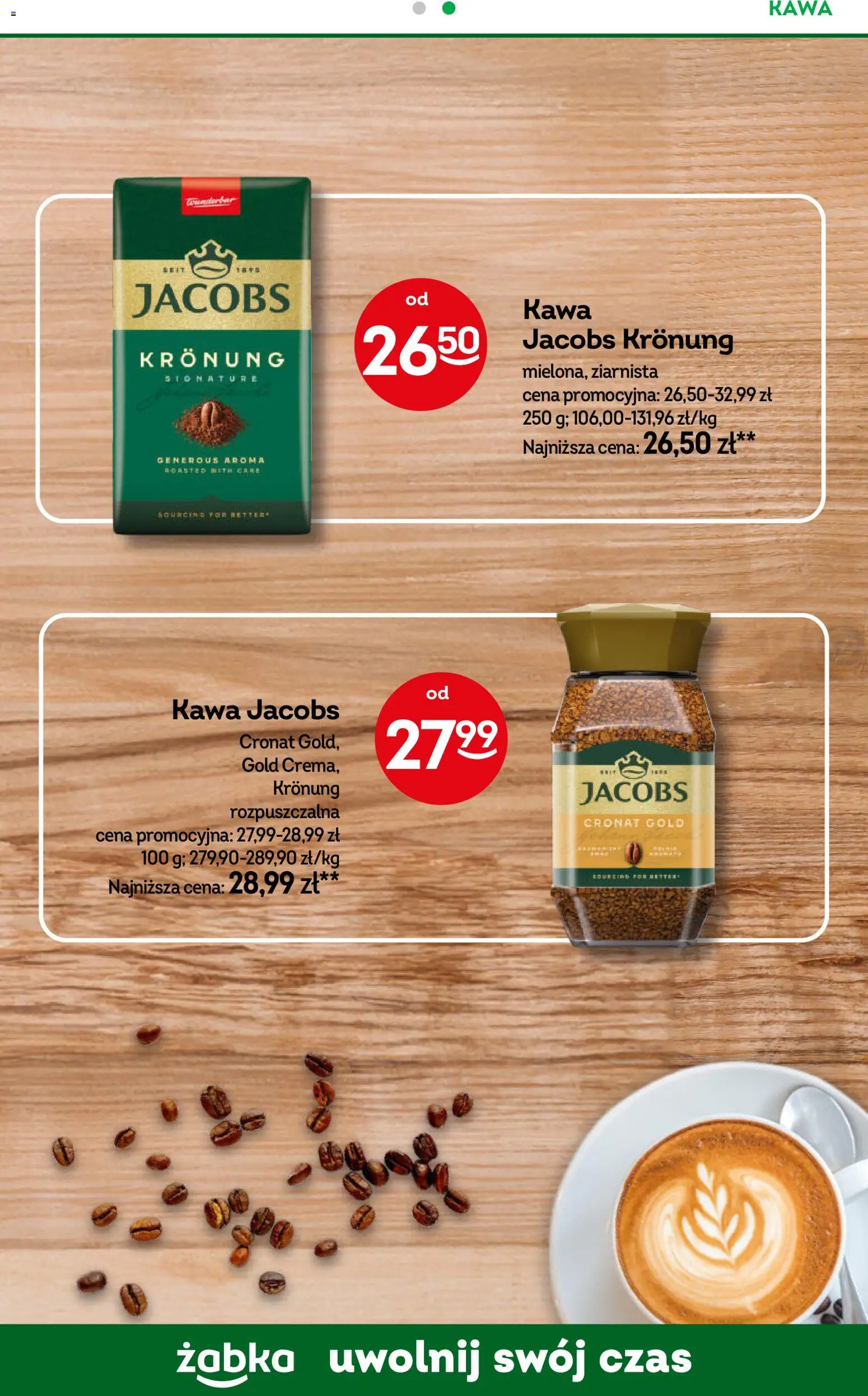 Żabka gazetka - Codzienne produkty od 22.04.2026 | Strona: 17 | Produkty: Kawa jacobs, Por, Kawa