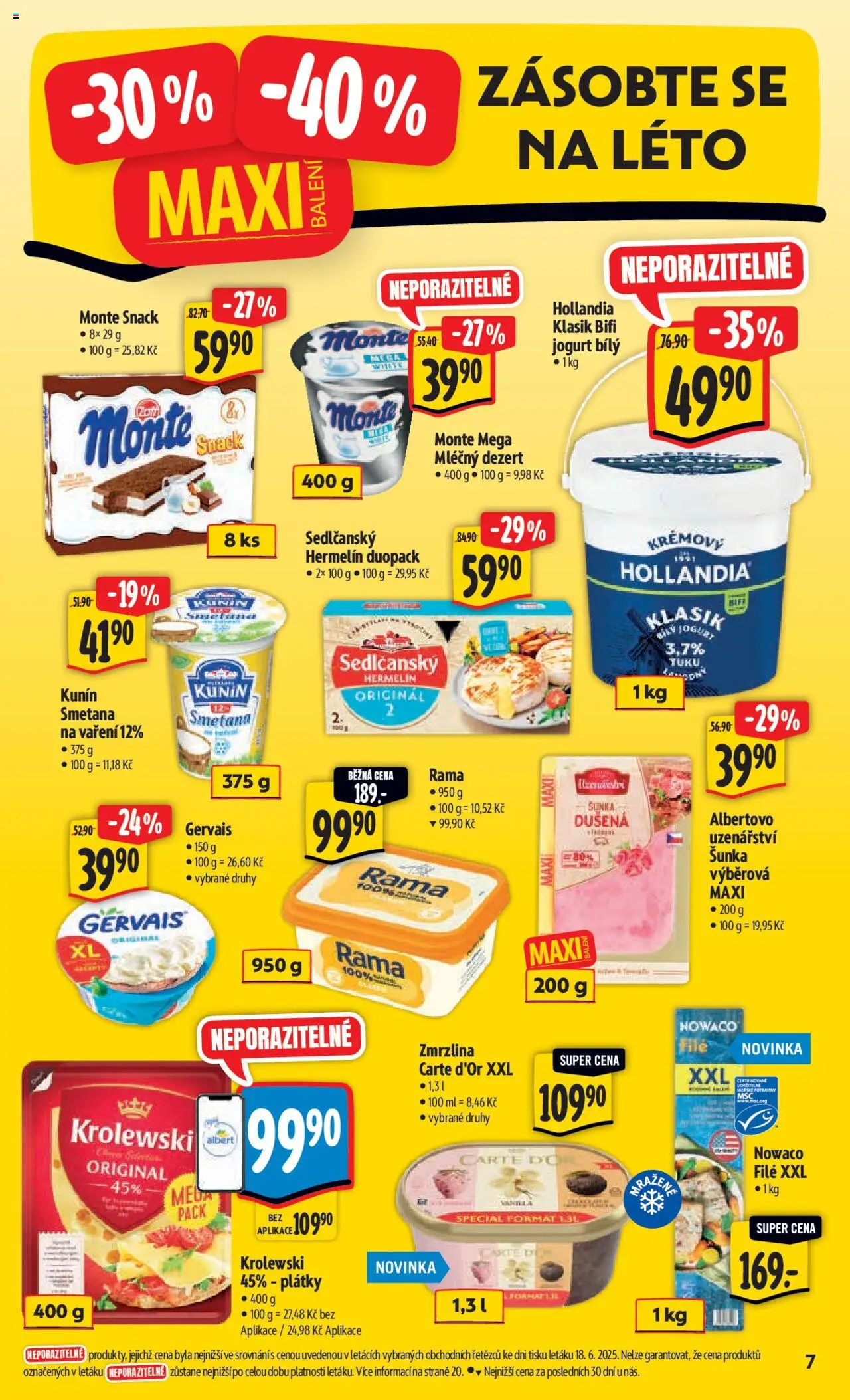 Albert leták - Hypermarket od 25.06.2025 | Strana: 13 | Produkty: Nowaco file, Potraviny, Smetana na vaření, File