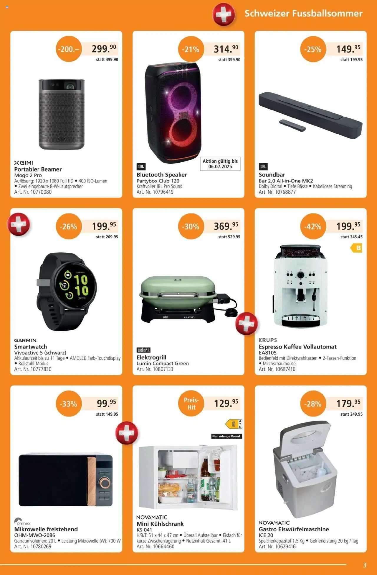 Fust Aktionen ab 23.06.2025 | Seite: 3 | Produkte: Krups, Kaffee, Smartwatch, Mikrowelle