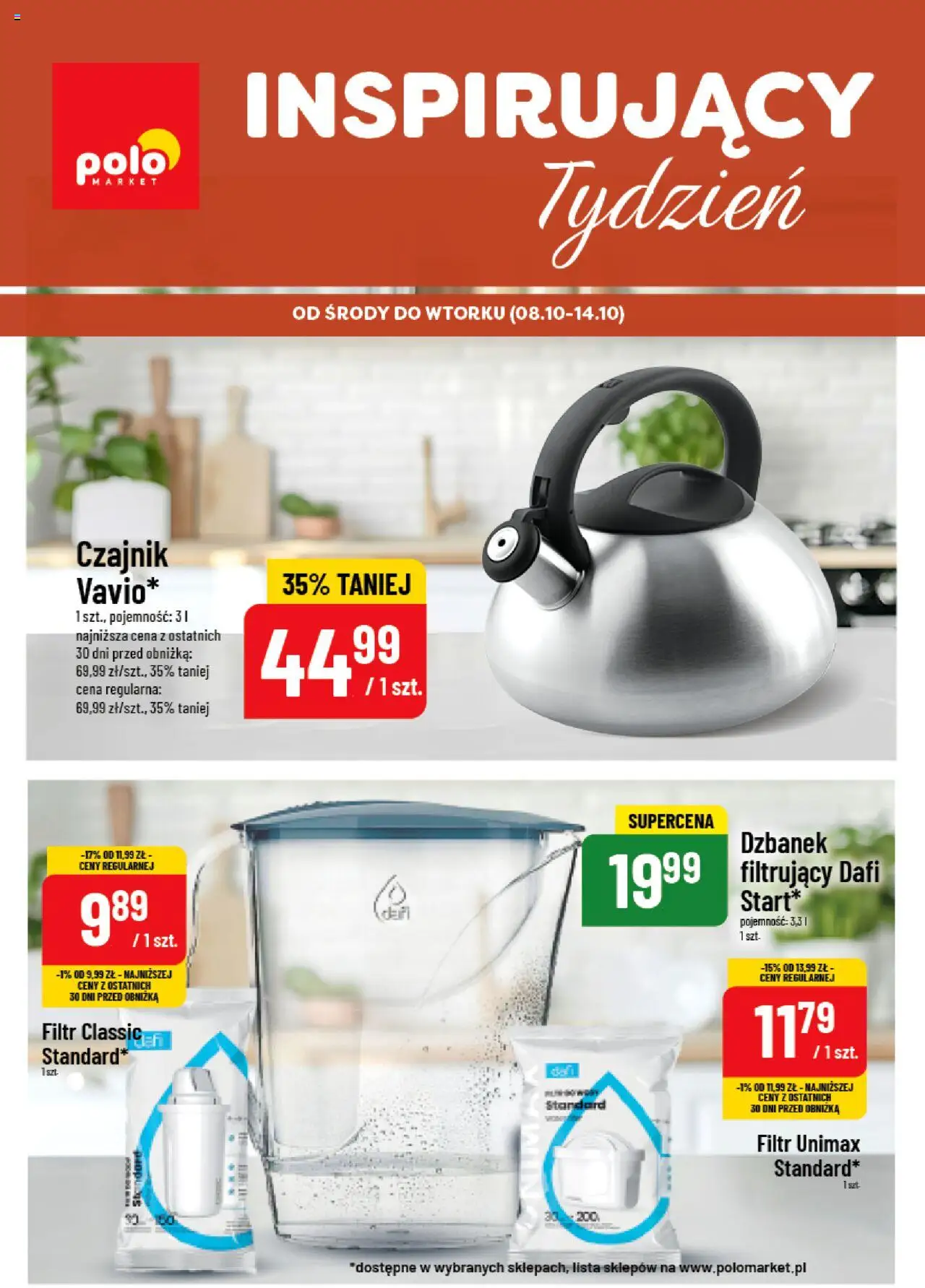 POLOmarket Gazetka - Inspirujący Tydzień od 08.10.2025 | Strona: 1 | Produkty: Dzbanek, Czajnik
