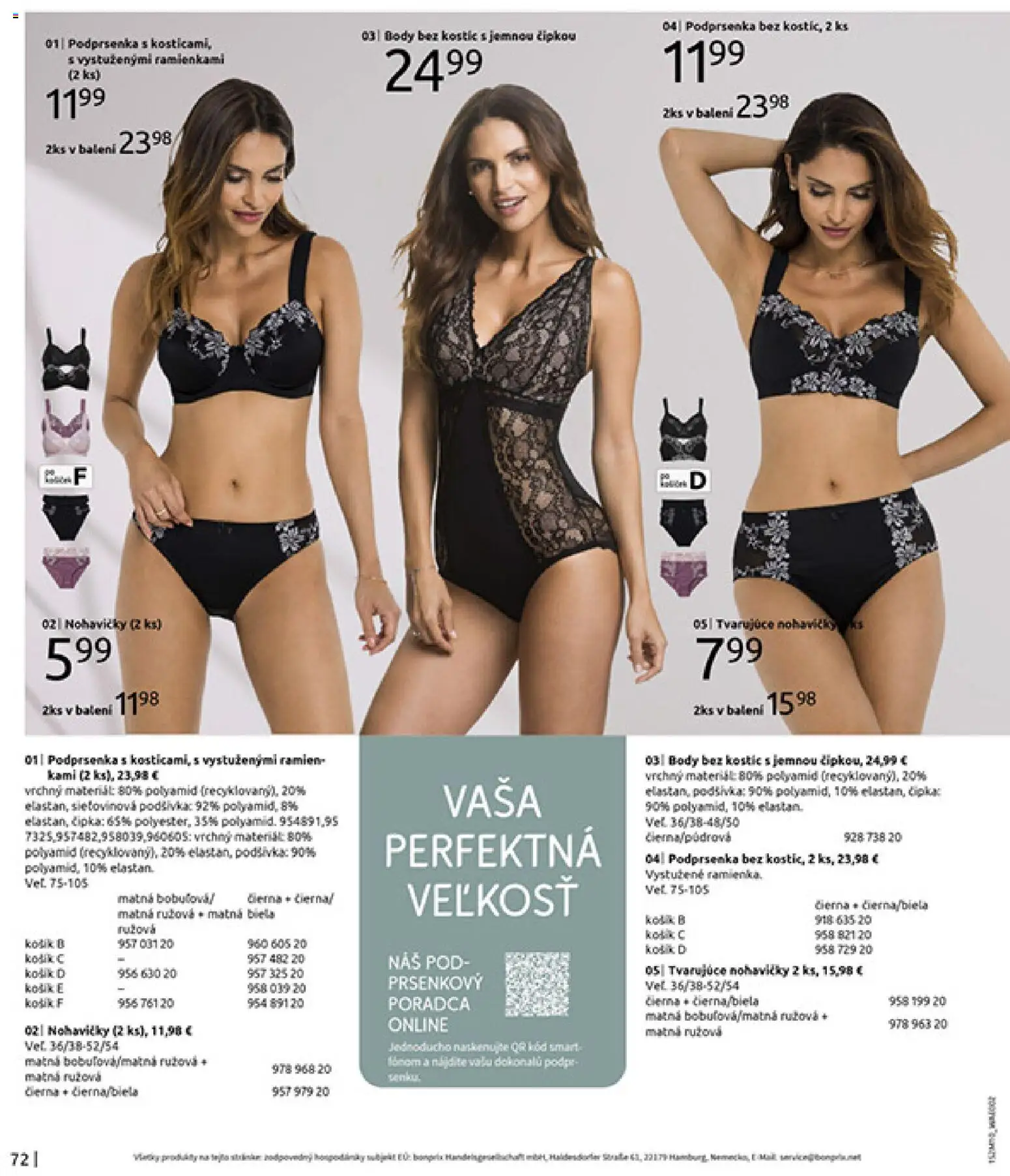 Nové Bonprix akcie – leták je platný od 24.11.2025 | Strana: 74 | Produkty: Nohavičky, Podprsenka