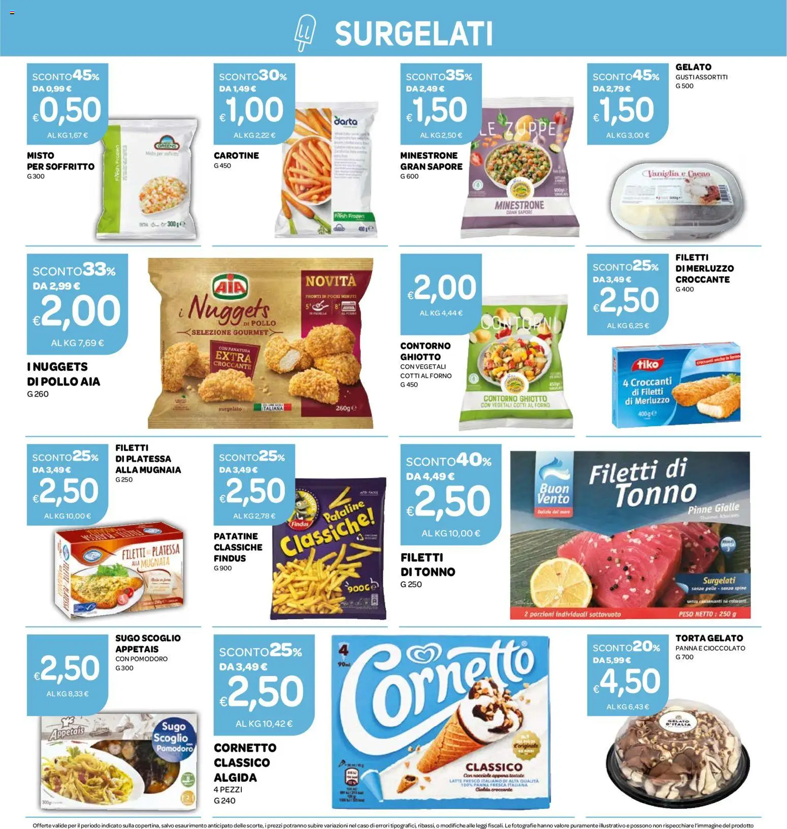 Volantino Ekom del 07.04.2026 | Pagina: 4 | Prodotti: Merluzzo, Latte, Torta, Sugo