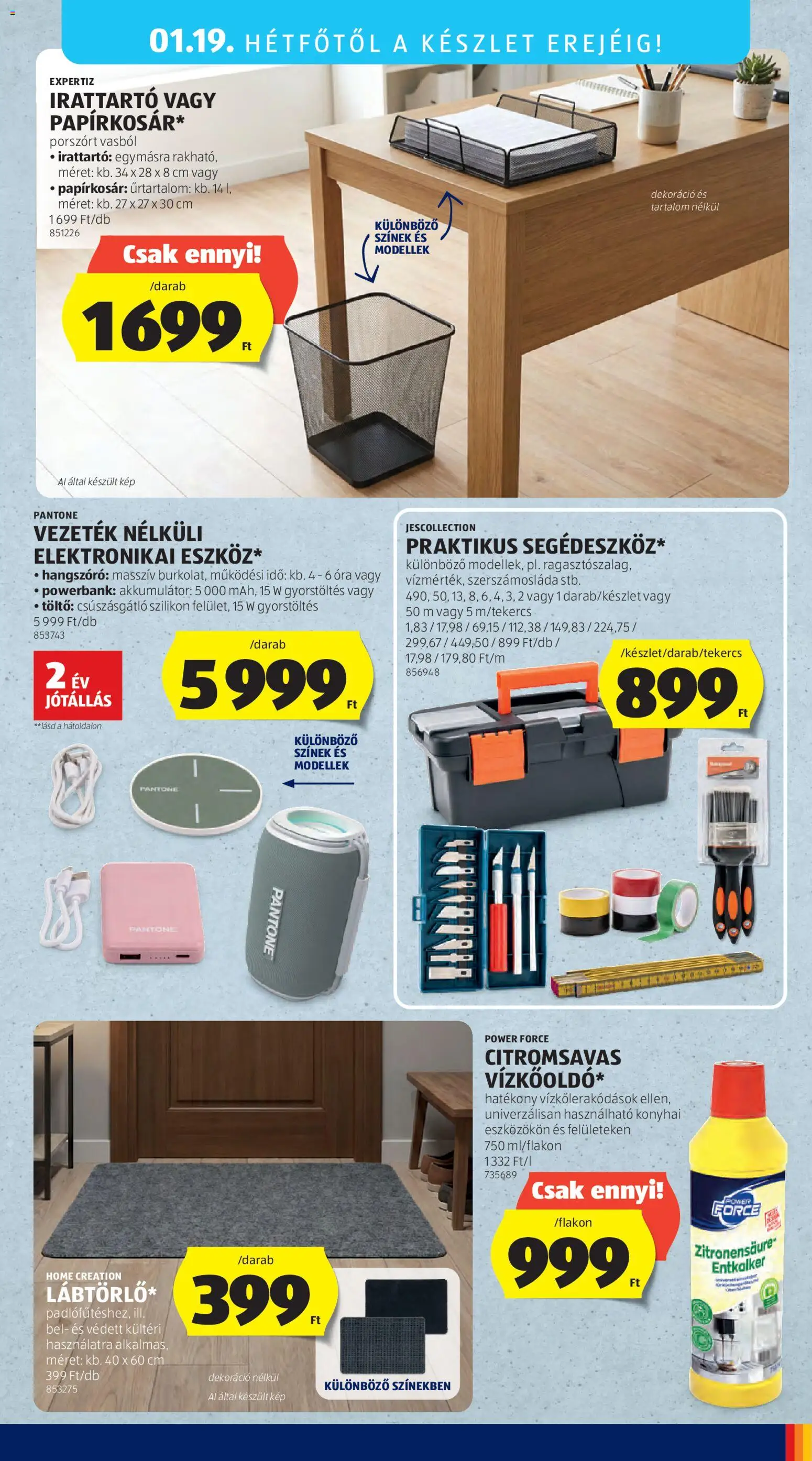 Aldi akciós ujság - amely érvényes a következő dátumtól: 15.01.2026 | Oldal: 13 | Termékek: Powerbank, Töltő, Szerszámosláda, Dekoráció