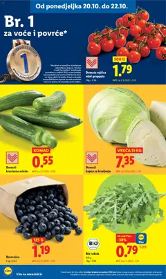 Domaća rajčica mini grappolo, 500 G - Pregled kataloga iz trgovine Lidl, vrijedi od 20.10.2025 | Stranica: 4 | Proizvodi: Povrće, Voće, Kupus, Borovnica