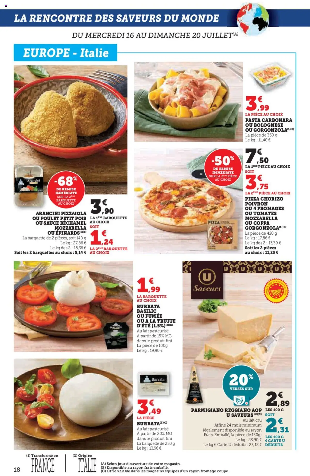  | Page: 18 | Produits: Chorizo, Petit pois, Poivron, Mozzarella