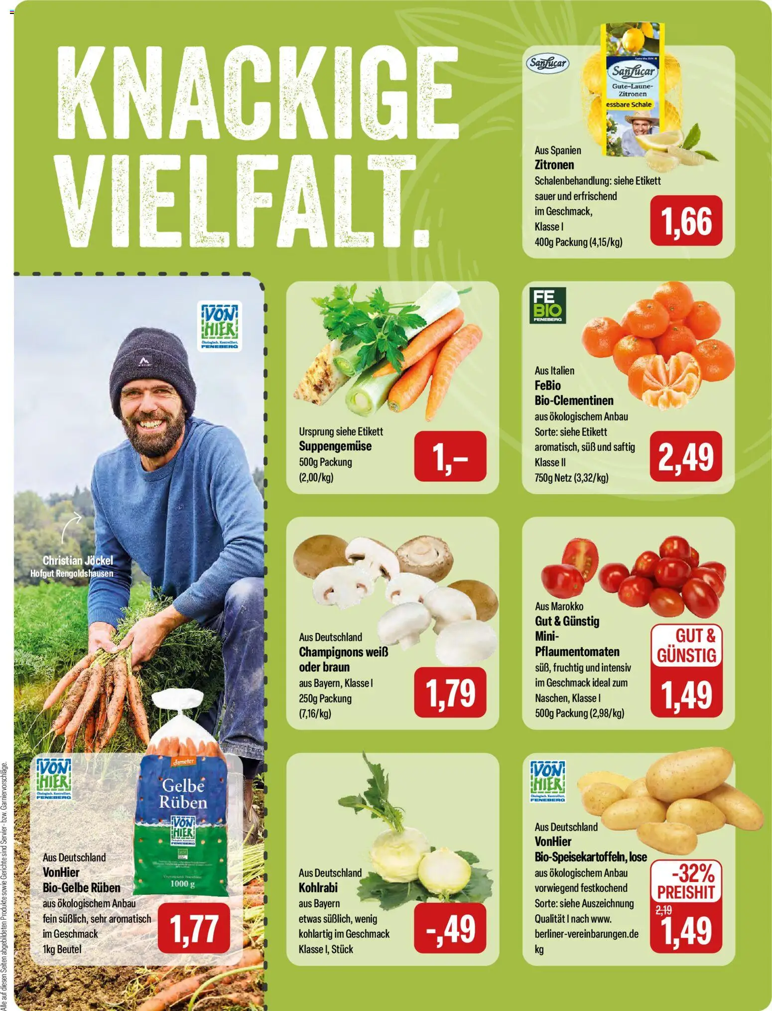 Feneberg Angebote – gültig ab 13.11.2025 | Seite: 5 | Produkte: Kohlrabi, Champignons, Zitronen