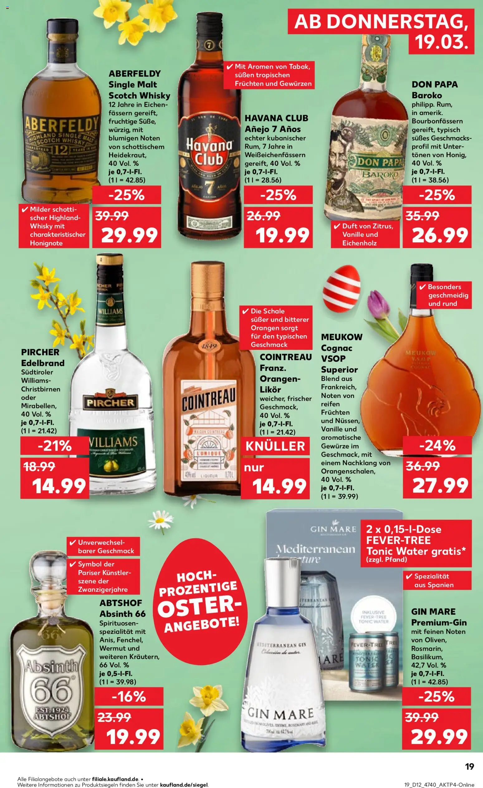 Kaufland Prospekt Hannover	 – gültig ab 19.03.2026 | Seite: 19 | Produkte: Havana club, Whisky, Rum, Duft