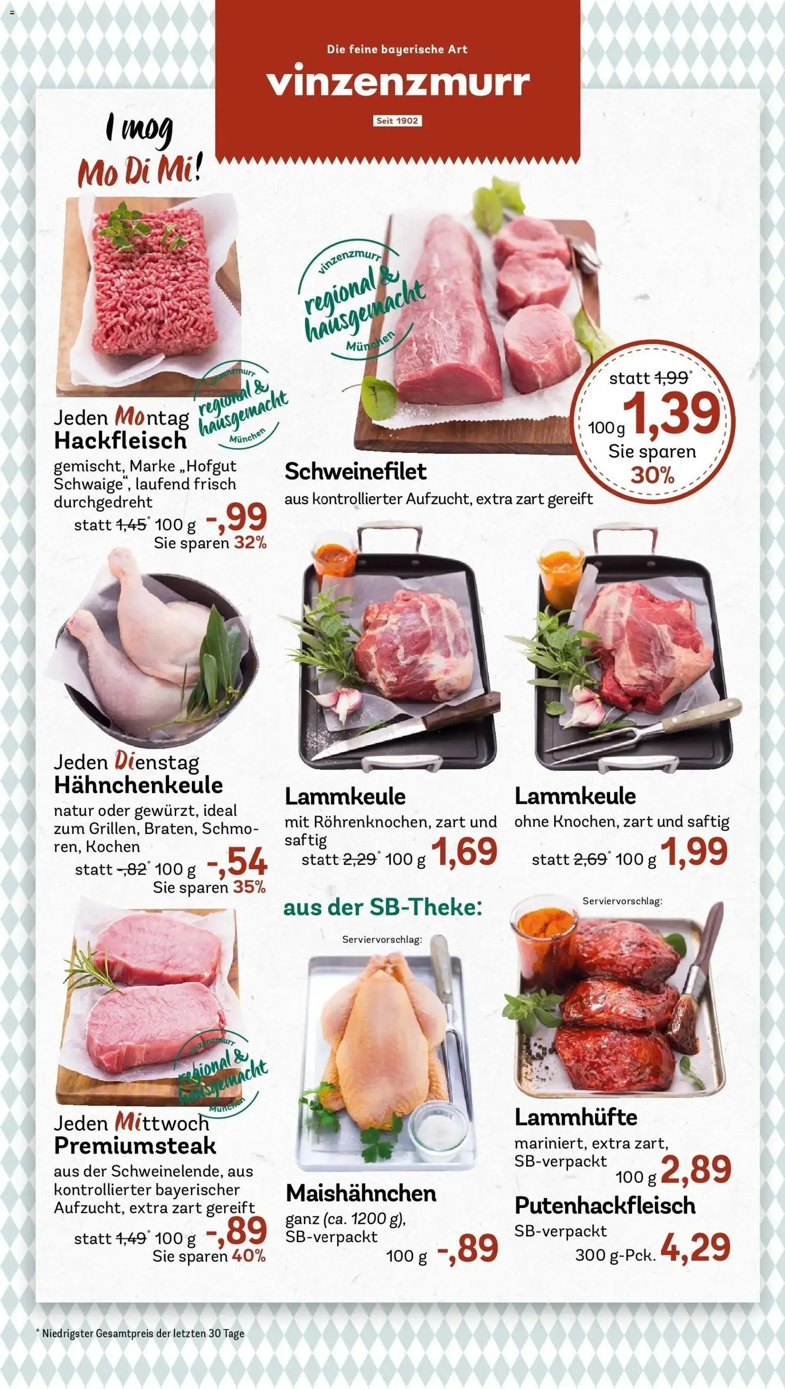 Rewe Prospekt Bad Tölz	 – gültig ab 15.03.2026 | Seite: 10 | Produkte: Lammkeule, Schweinefilet, Hackfleisch