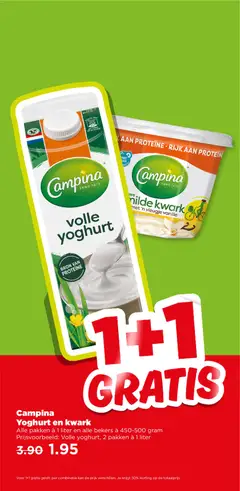 Yoghurt en kwark, Alle pakken à 1 liter en alle bekers à 450-500 gram - Voorbeeld van een folder van Plus, geldig van 29.04.2026 | Pagina: 2