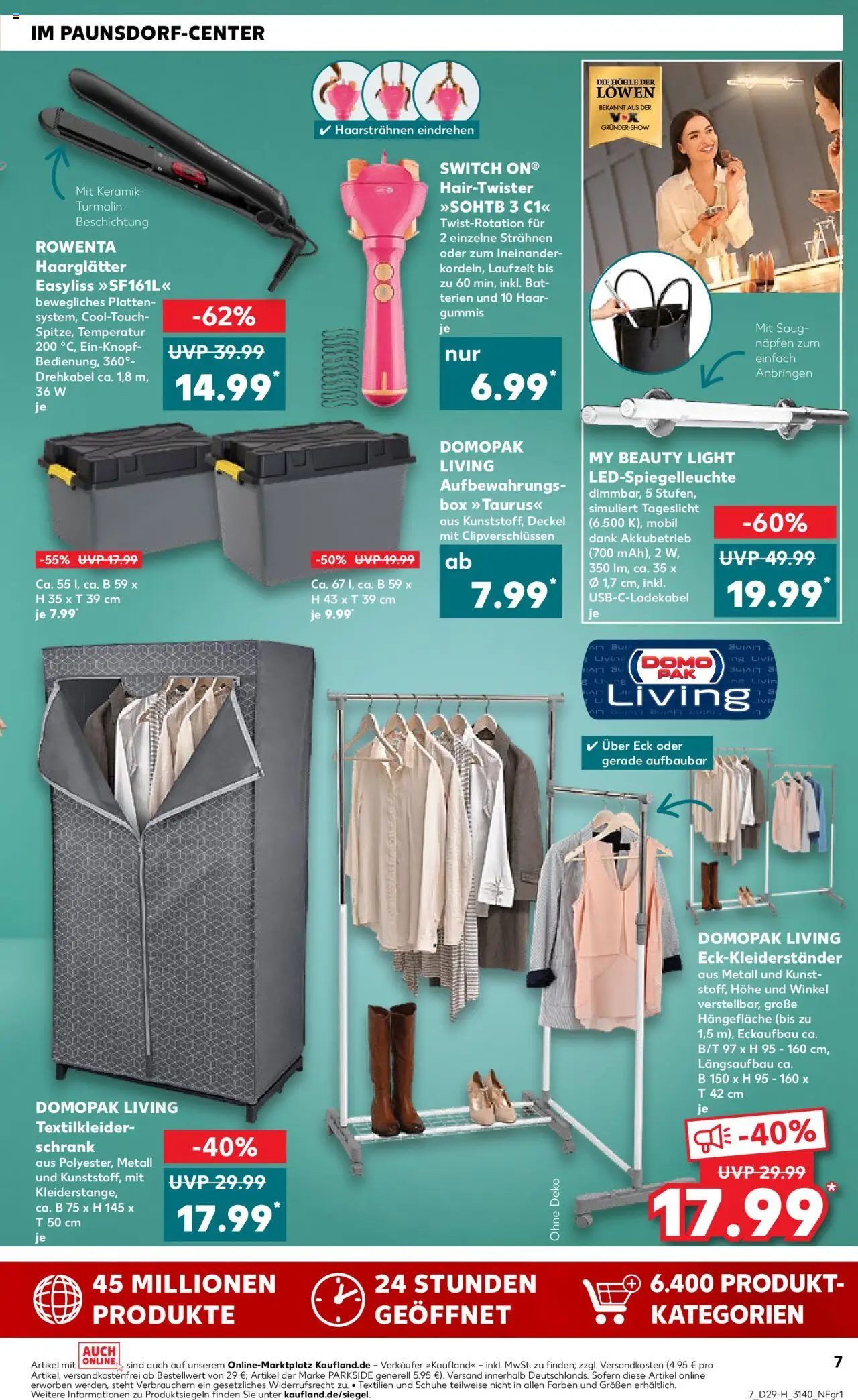 Kaufland prospekt Leipzig	 - gültig ab dem 17.07.2025 | Seite: 7 | Produkte: Haarglätter, Batterien, Schrank, Box