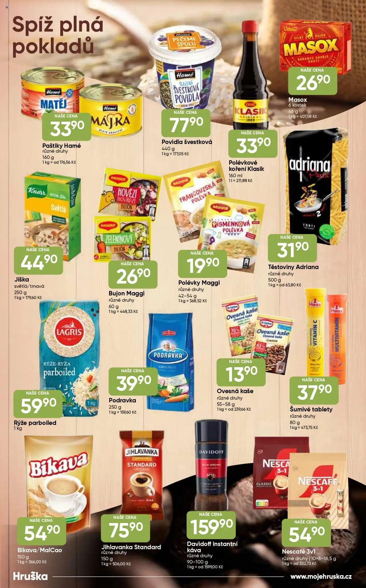Hruška katalog od 17.09.2025 | Strana: 11 | Produkty: Jíška, Maggi, Těstoviny, Jihlavanka