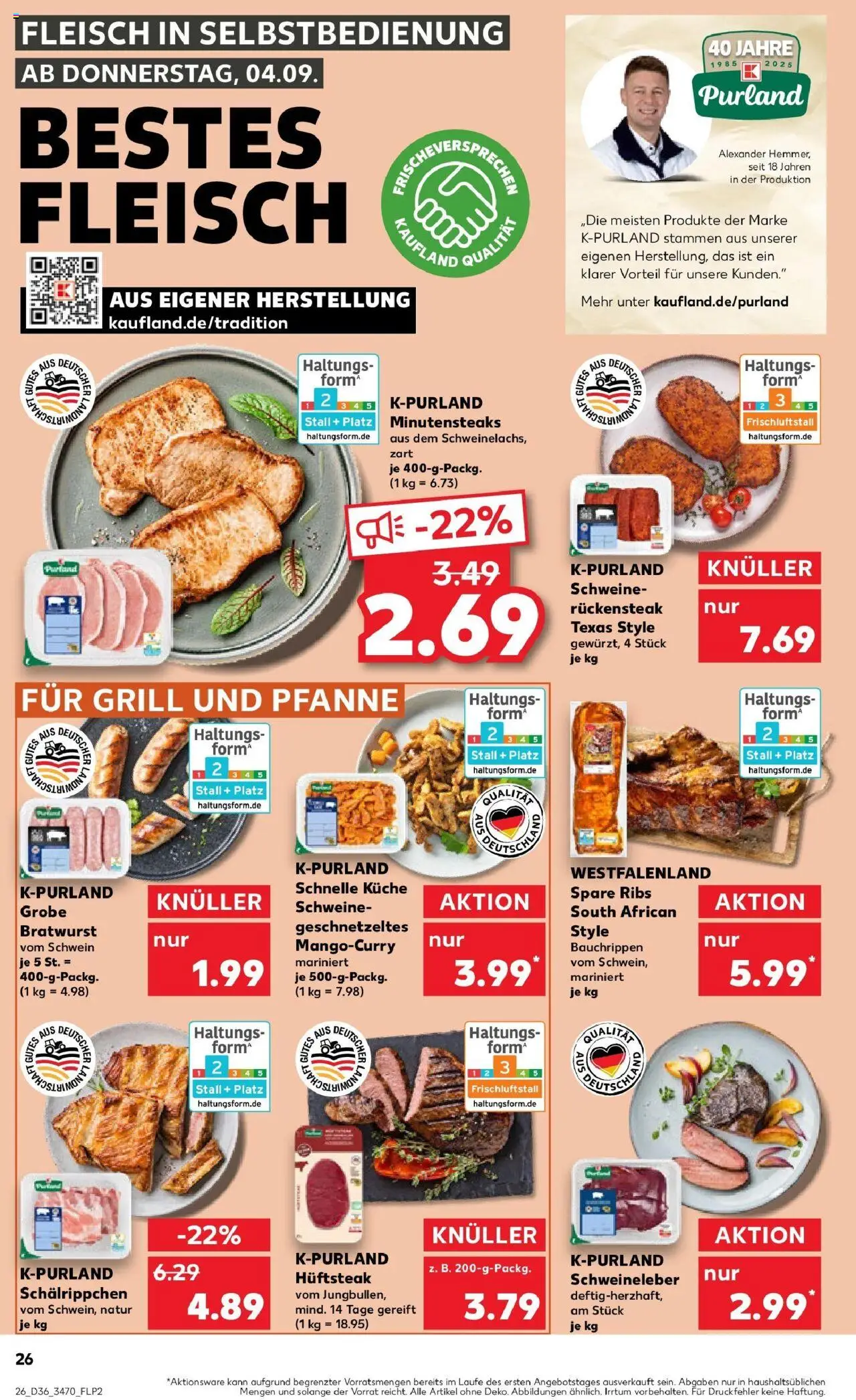 Kaufland prospekt Sonneberg	 – gültig ab 04.09.2025 | Seite: 26 | Produkte: Grill, Küche, Steak, Fleisch