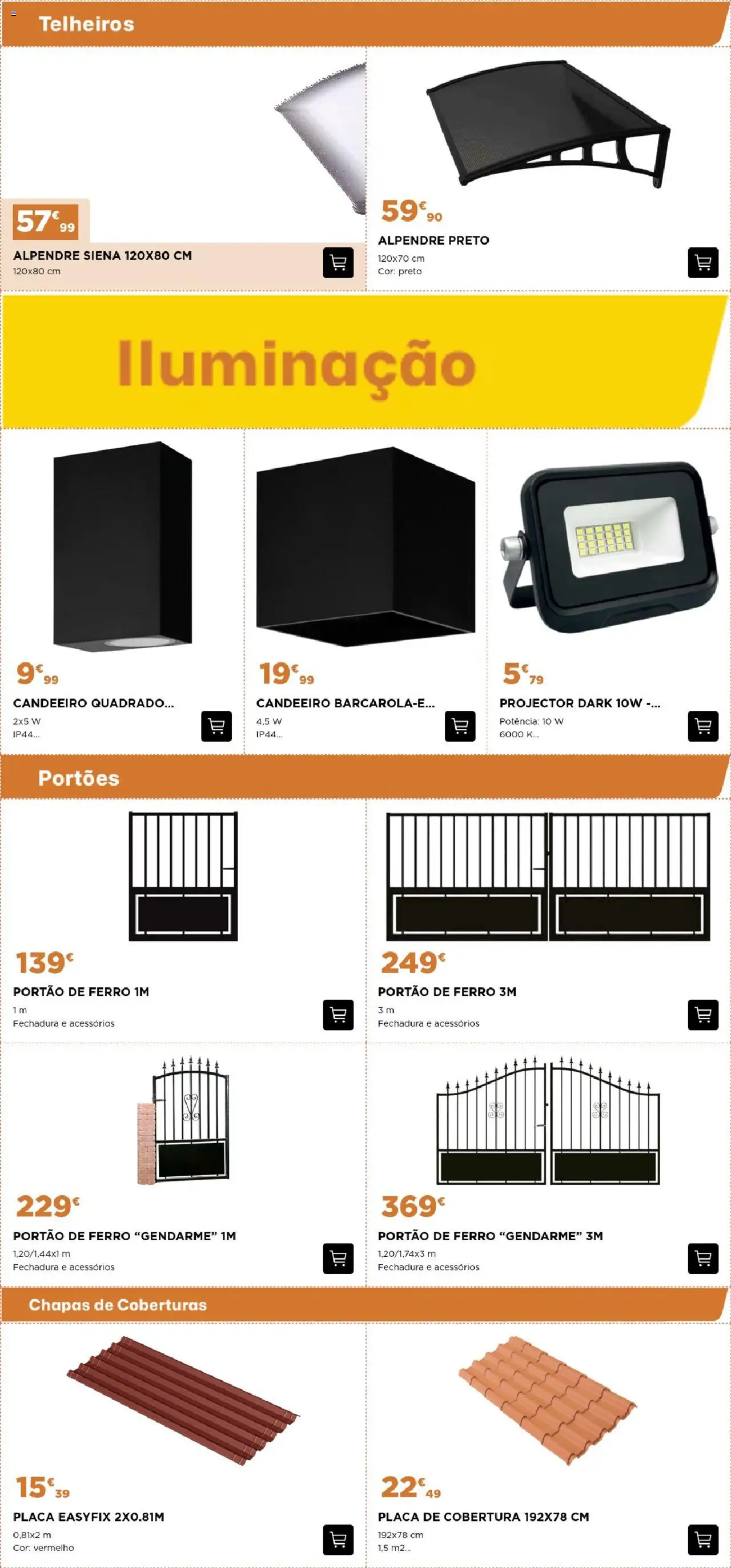 BricoMarché - Catálogo Jardim Outono Inverno │ válido de 02.10.2025 | Página: 16 | Produtos: Candeeiro, Portão, Ferro