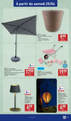Aldi - Prévisualisation de Aldi catalogue valide à partir de 21.04.2026 | Page: 41 | Produits: Câble, Brouette, Table, Lampe
