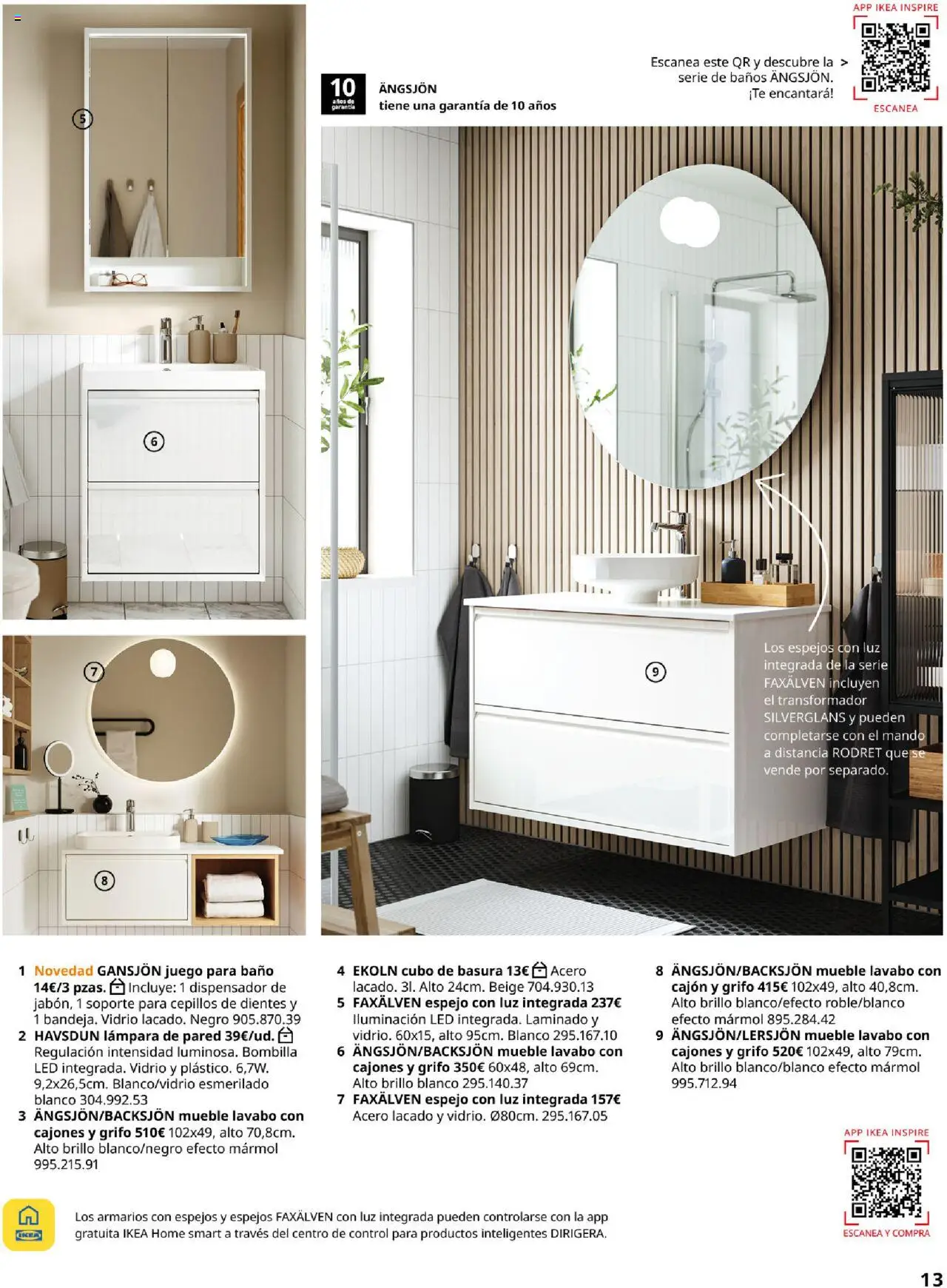 Catálogo IKEA Baños │ válido desde el 01.09.2025 | Página: 13 | Productos: Galette de chaise, Lavabo, Baño, Διακόπτης κυκλώματος