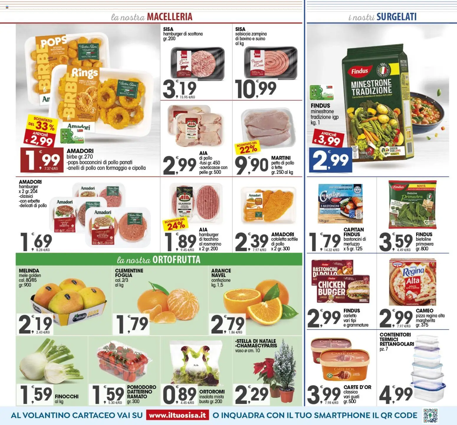 Volantino SISA del 25.11.2025 | Pagina: 3 | Prodotti: Petto di Pollo, Insalata, Formaggio, Finocchi