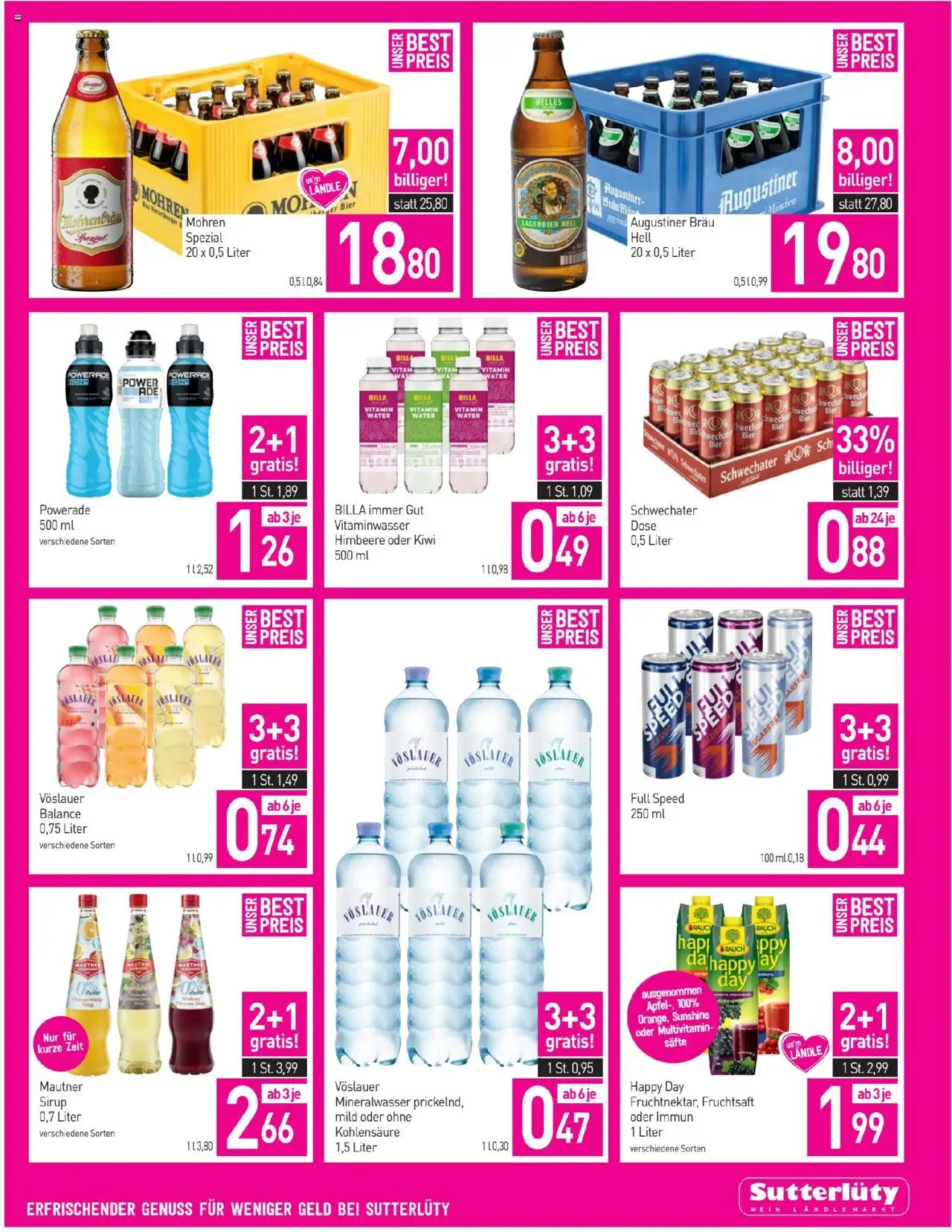 Sutterlüty Flugblatt gültig ab 09.10.2025 | Seite: 15 | Produkte: Kiwi, Himbeere, Bier, Papier blanc