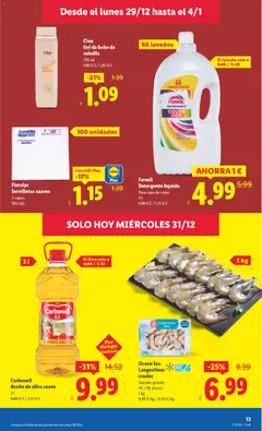 Vista previa Lidl - Canarias válido desde el 29.12.2025 | Página: 25 | Productos: Gel de baño, Aceite, Aceite de oliva, Detergente líquido