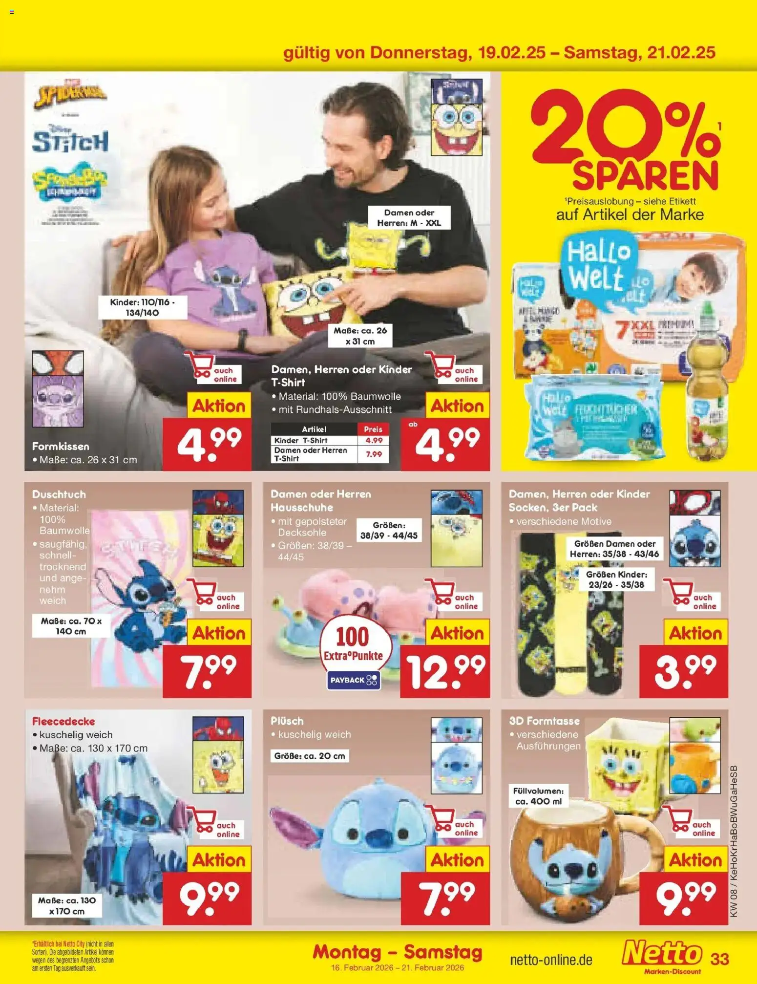 Netto Marken-Discount - Netto: Wochenangebote – gültig ab 16.02.2026 | Seite: 47 | Produkte: Hausschuhe