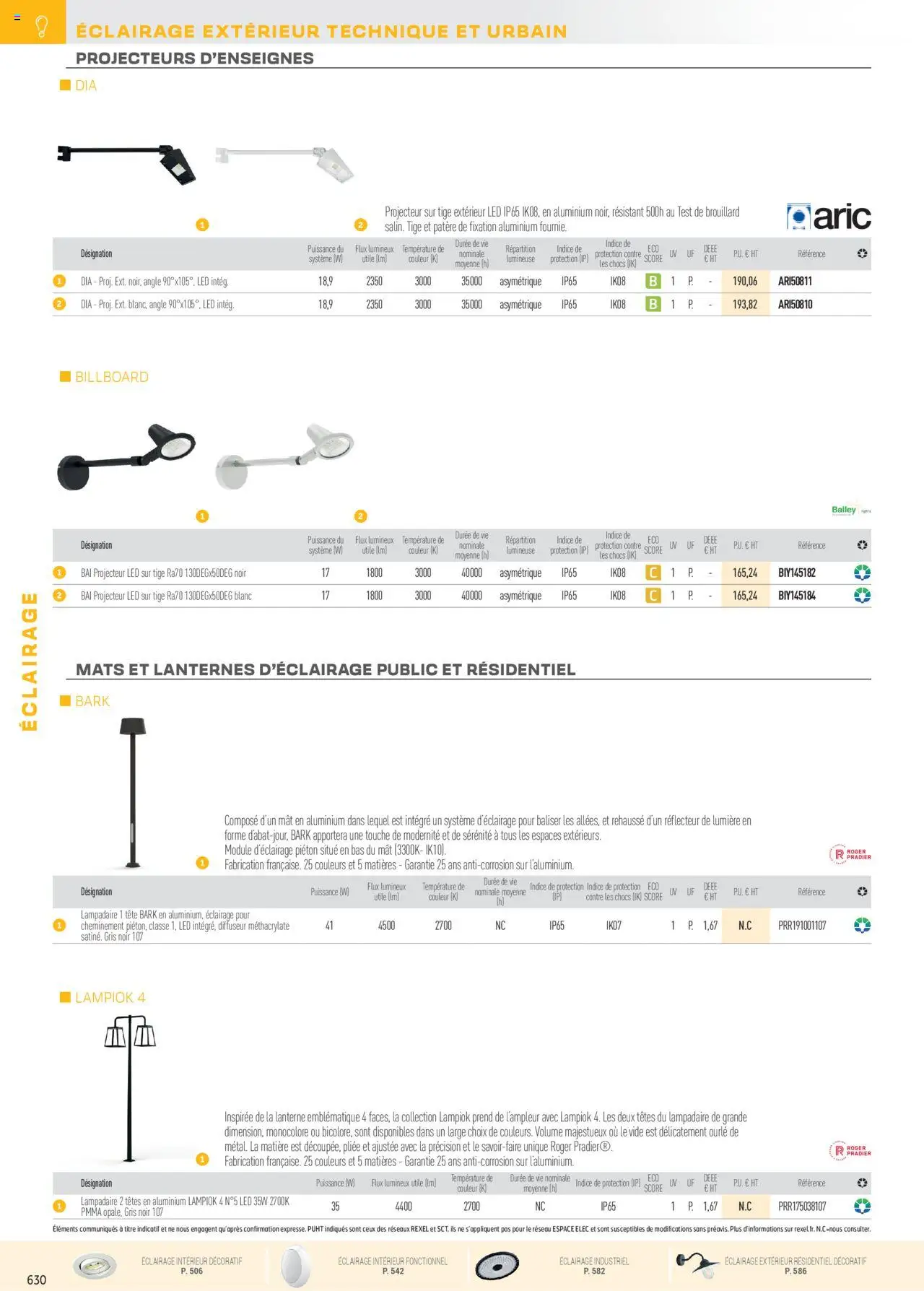  | Page: 126 | Produits: Lampadaire, Diffuseur, Projecteur