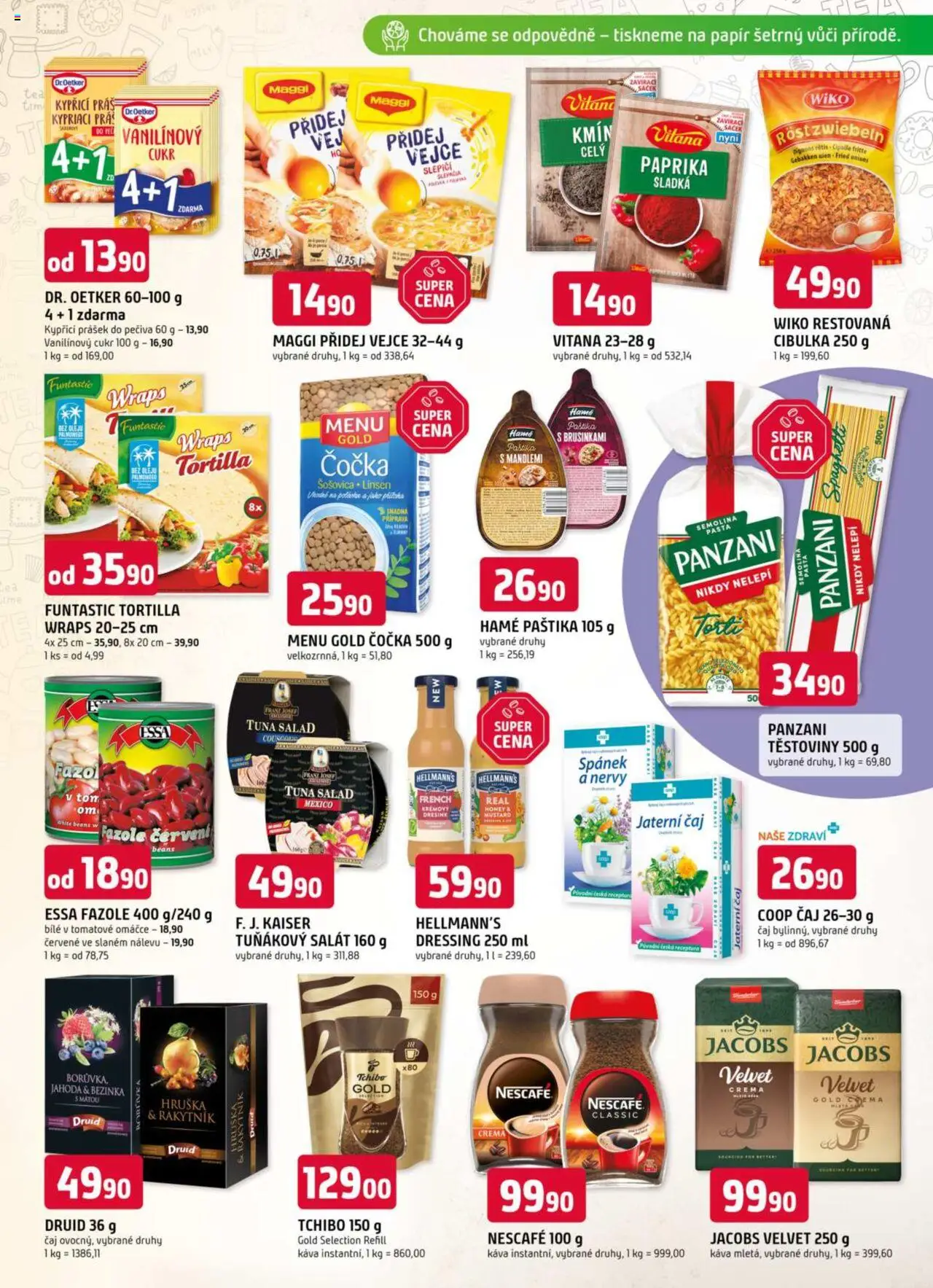 Trefa leták od 20.08.2025 | Strana: 7 | Produkty: Salát, Fazole, Semolina, Sáček