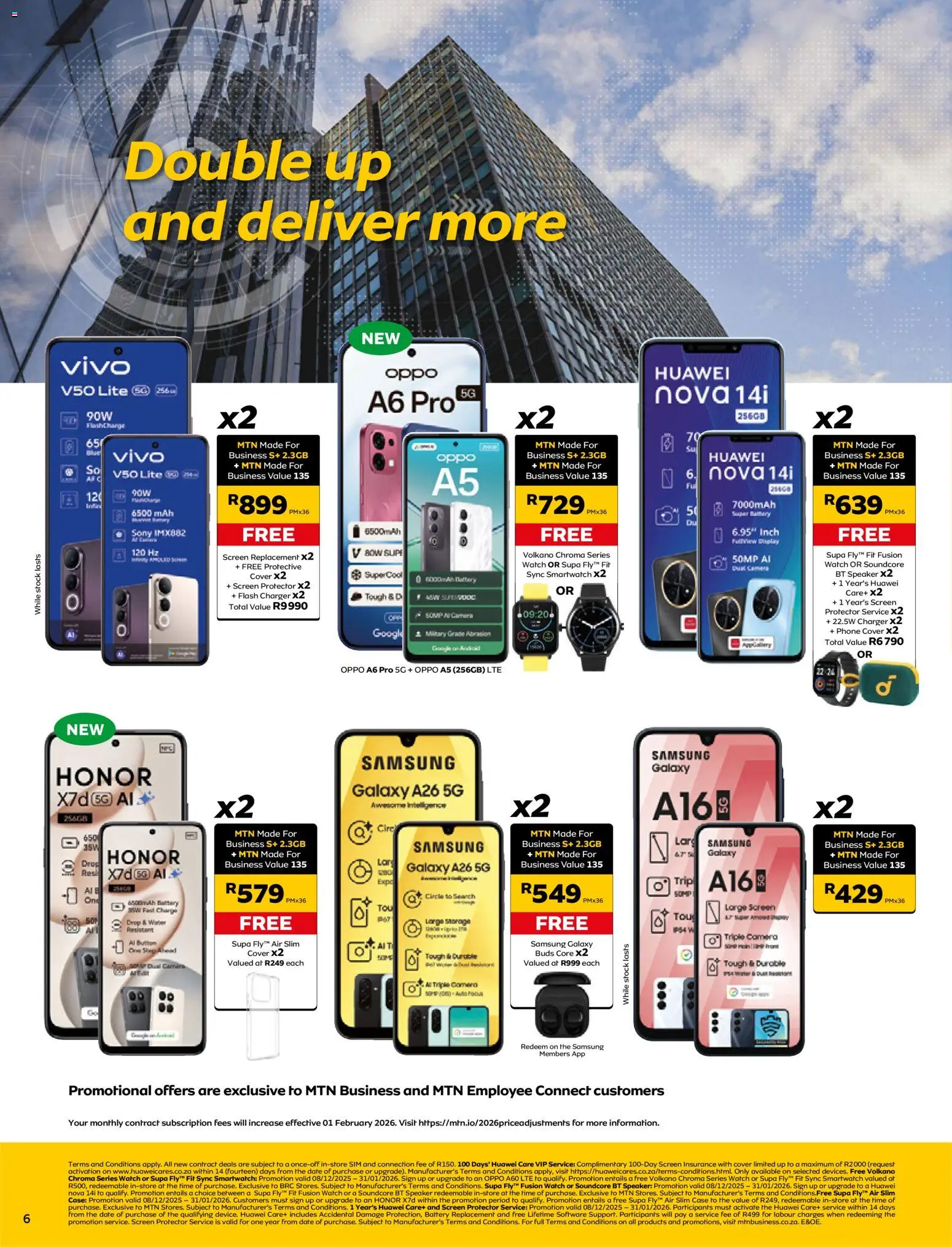 New MTN catalogue – valid from 08.12.2025 | Page: 6 | Products: Sim, Case, Battery, Water