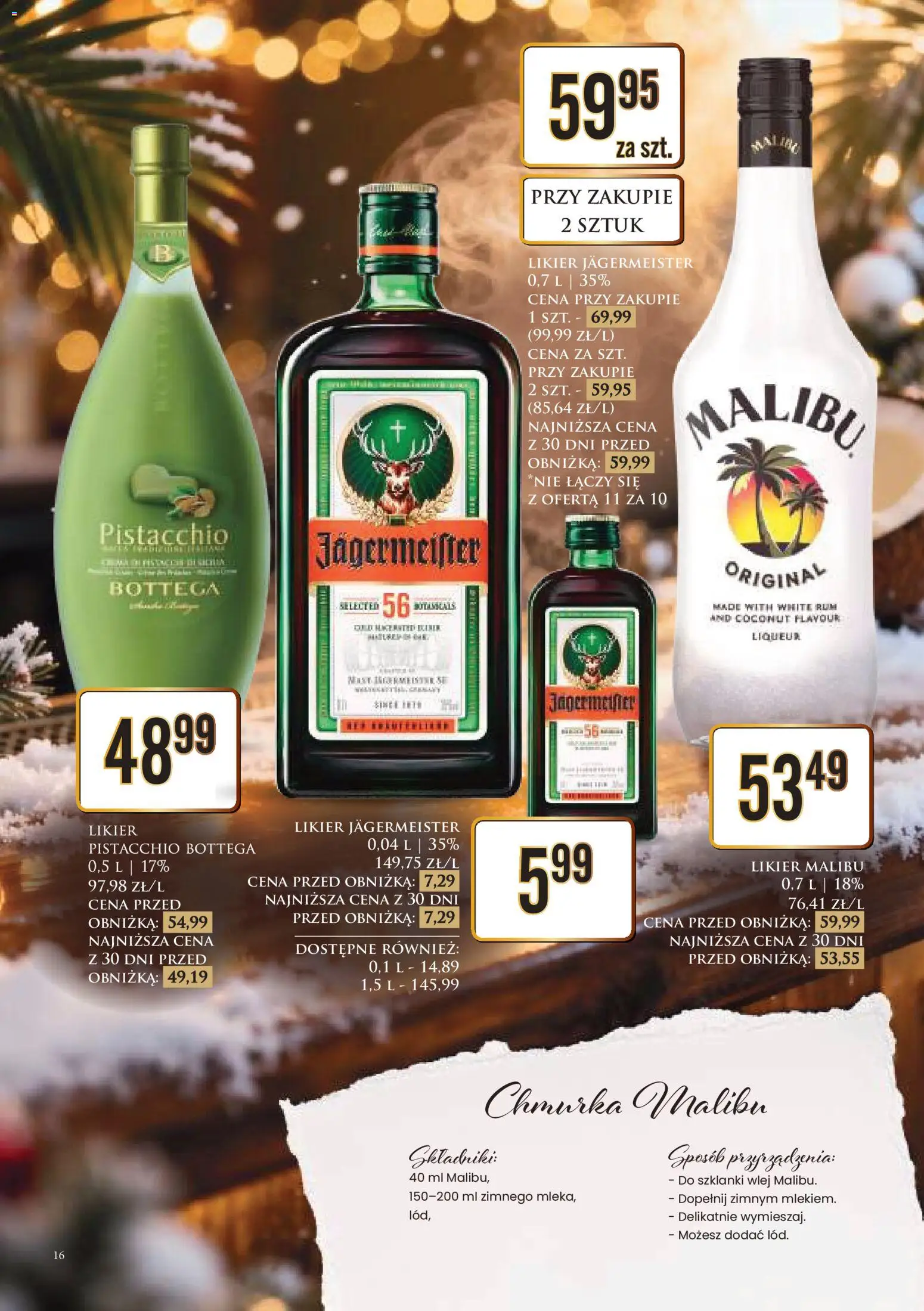 Dino Gazetka alkoholowa od 21.11.2025 | Strona: 16 | Produkty: Jagermeister, Rum, Szklanki