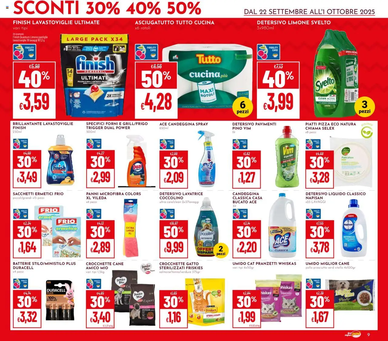 Volantino Pan del 22.09.2025 | Pagina: 9 | Prodotti: Limone, Crocchette, Crocchette gatto, Asciugatutto