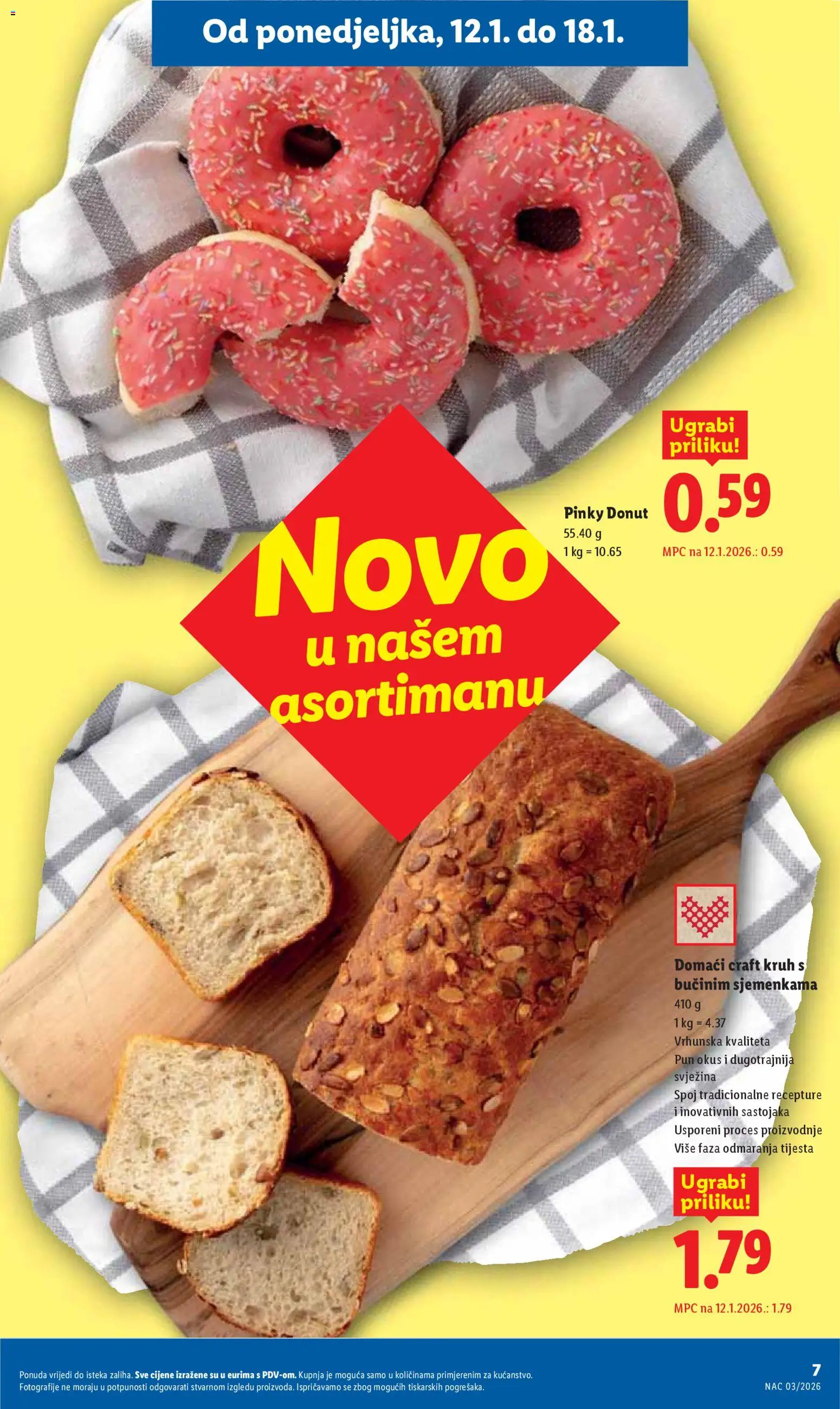 Lidl katalog | vrijedi od 12.01.2026 | Stranica: 7 | Proizvodi: Kruh