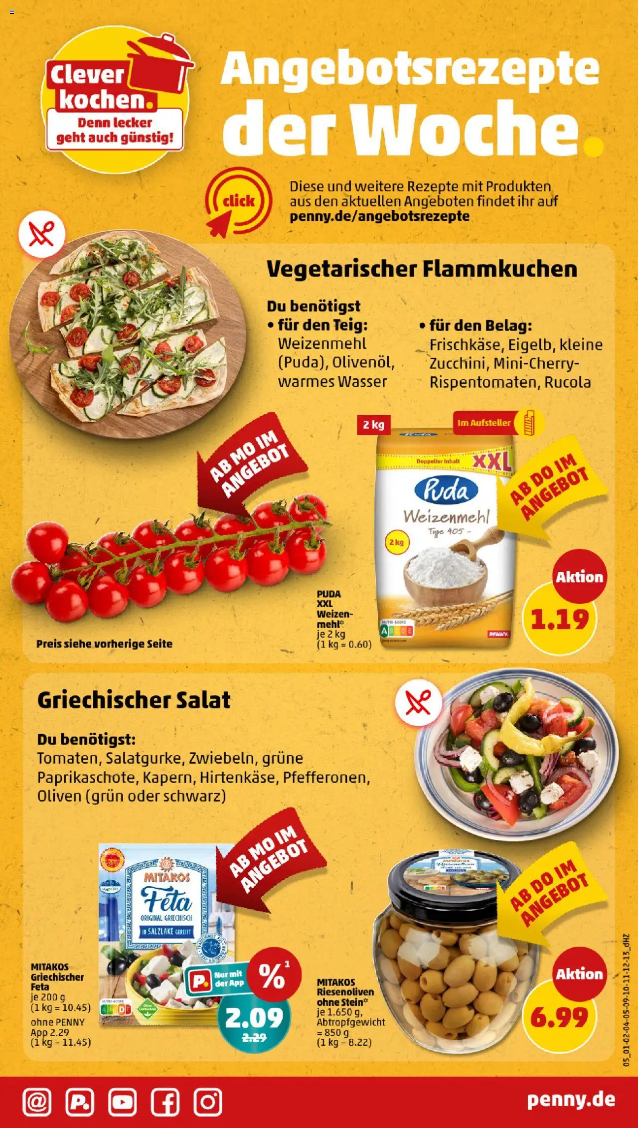 Penny Prospekt 	 - gültig ab dem 04.08.2025 | Seite: 5 | Produkte: Mehl, Rucola, Weizenmehl, Wasser