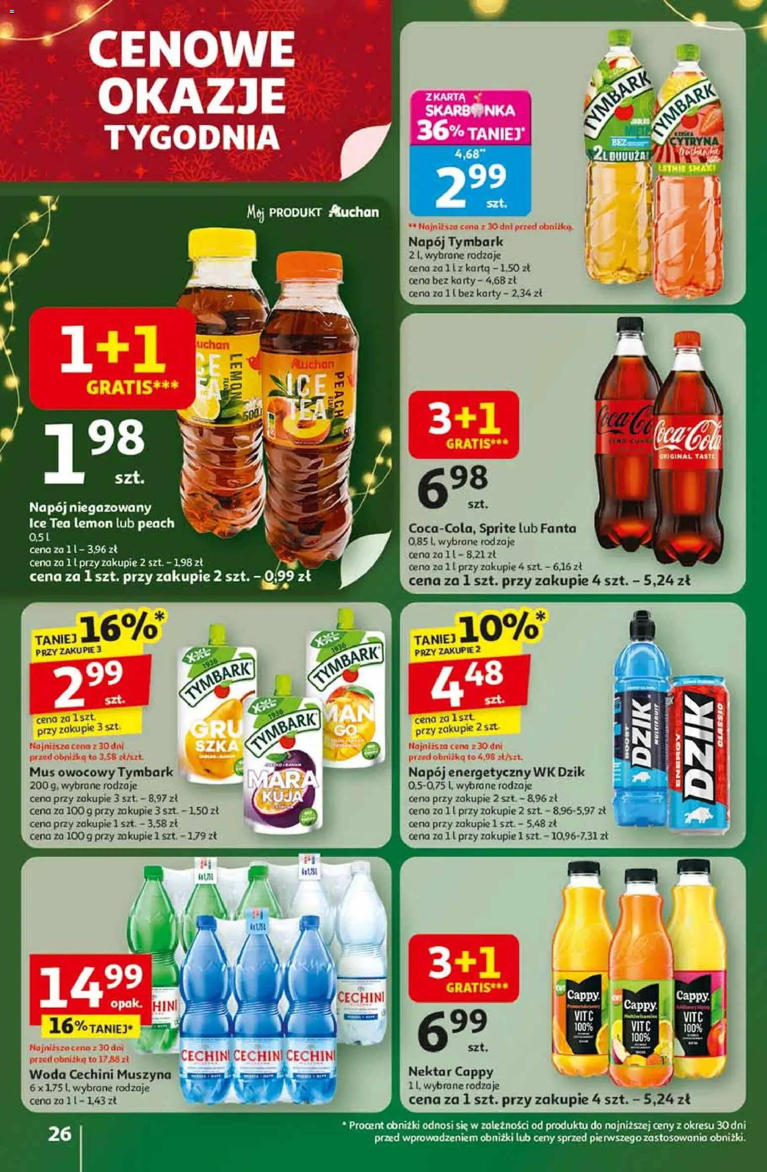 Auchan Black Friday od 13.11.2025 | Strona: 26 | Produkty: Karta, Ice Tea, Sprite, Cechini muszyna